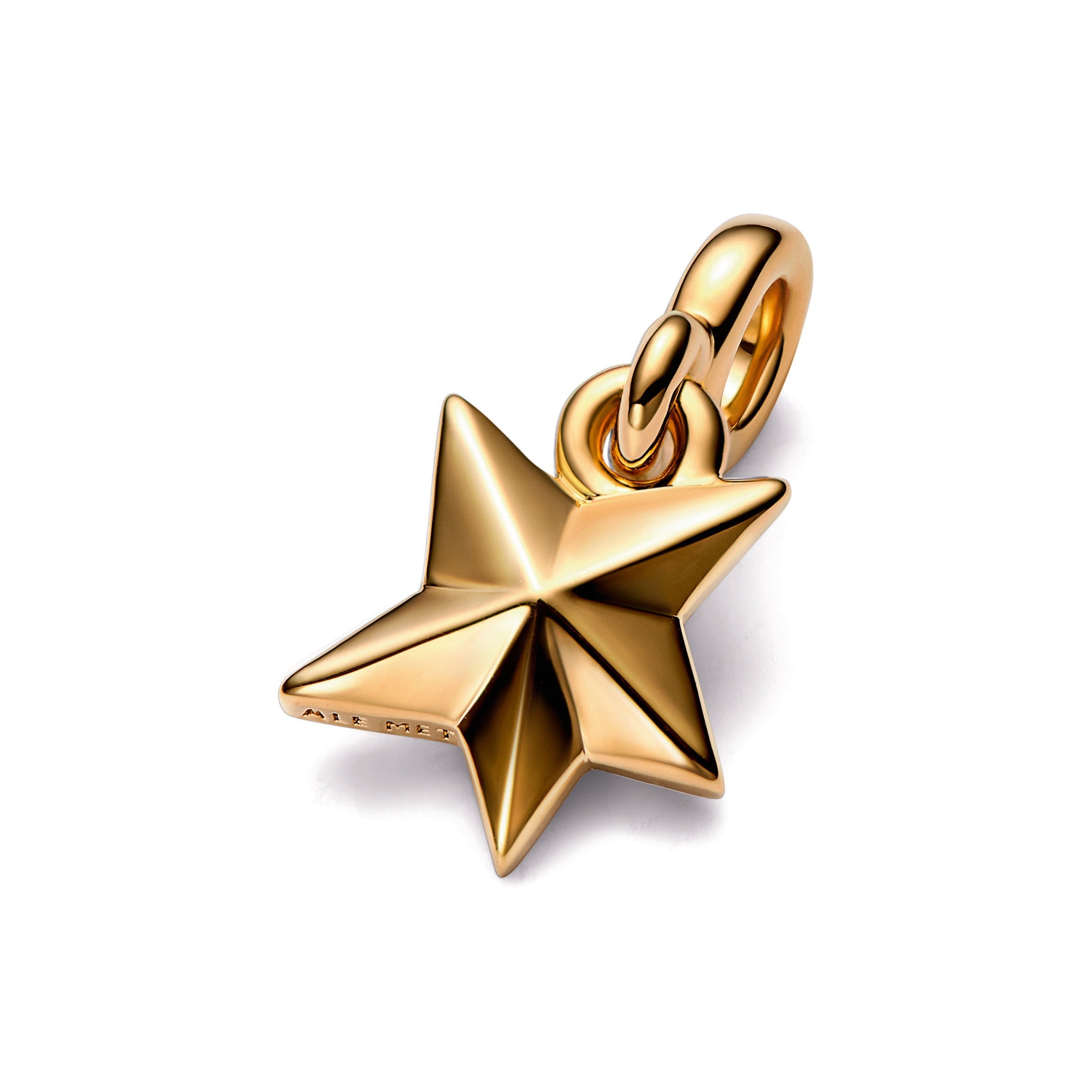 PANDORA ME Faceted Star Mini Dangle 14K Gold Plated Unique Metal Blend Charms Bracelet Charm Jewelry Gift