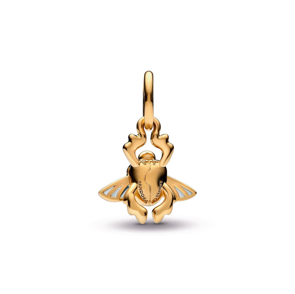 PANDORA Disney Aladdin Scarab Beetle Dangle Charm 14K Gold Plated Unique Metal Blend Charms Bracelet Charm Jewelry Gift