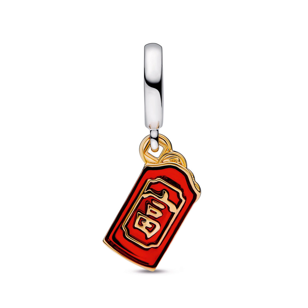 PANDORA Two-tone Red Envelope Dangle Charm 14K Gold Plated Unique Metal Blend Charms Bracelet Charm Jewelry Gift