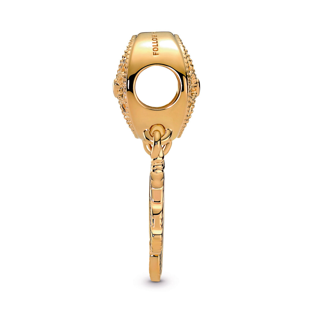 PANDORA Spiritual Dreamcatcher Charm 14K Gold Plated Unique Metal Blend Charms Bracelet Charm Jewelry Gift