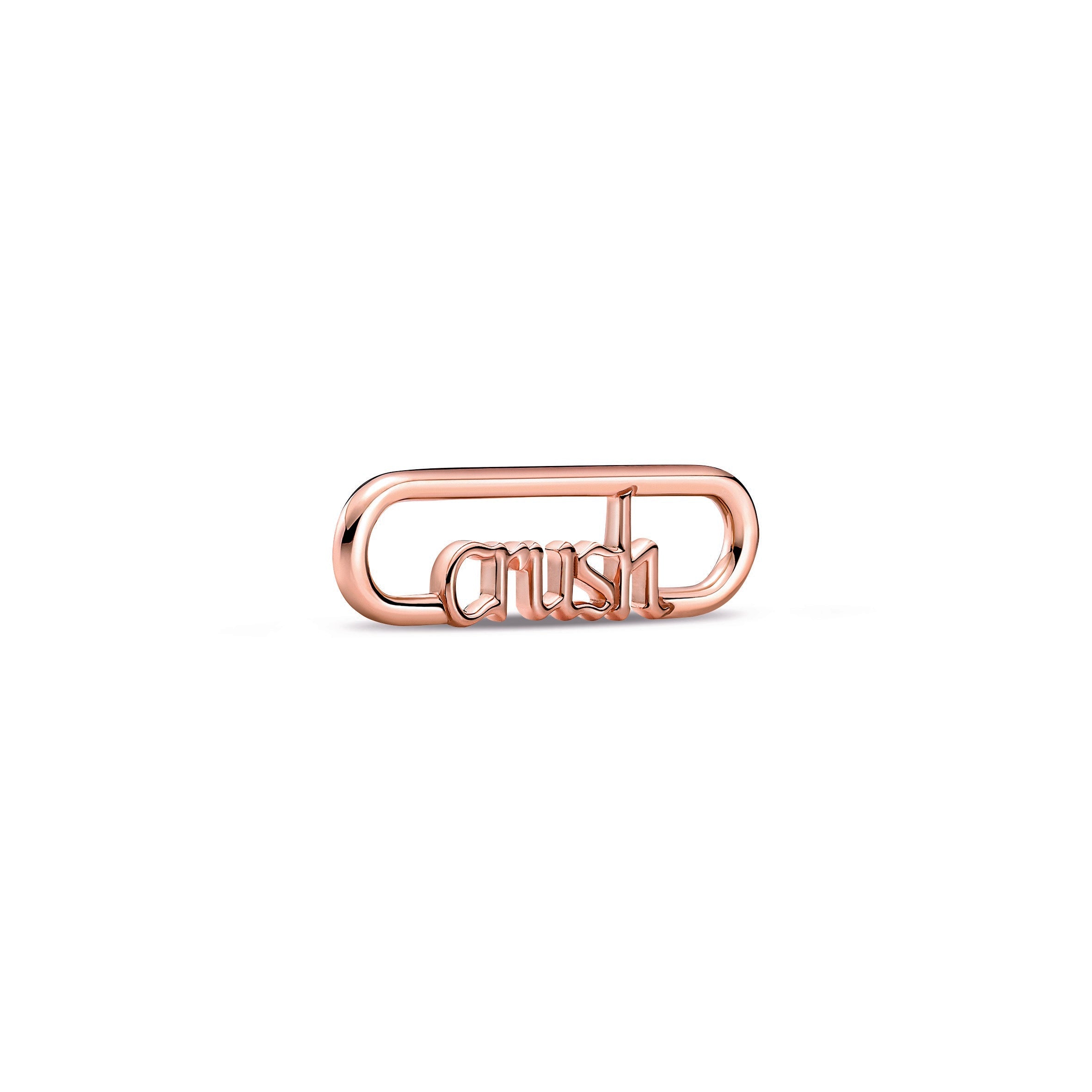 PANDORA ME Styling Crush Word Link 14K Rose Gold Plated Unique Metal Blend Charms Bracelet Charm Jewelry Gift