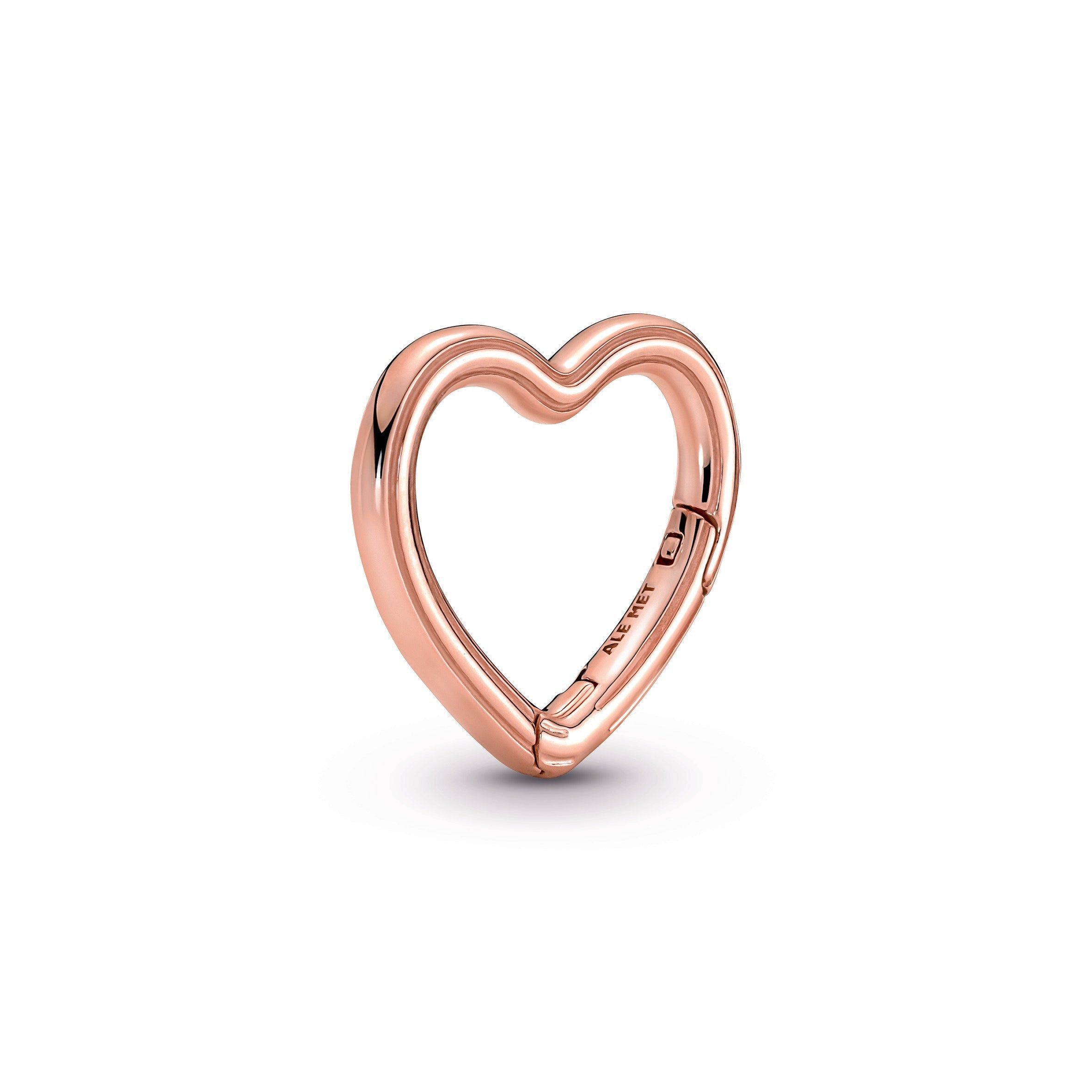 PANDORA ME Styling Heart Connector 14K Rose Gold Plated Unique Metal Blend Love Charms Bracelet Charm Jewelry Gift