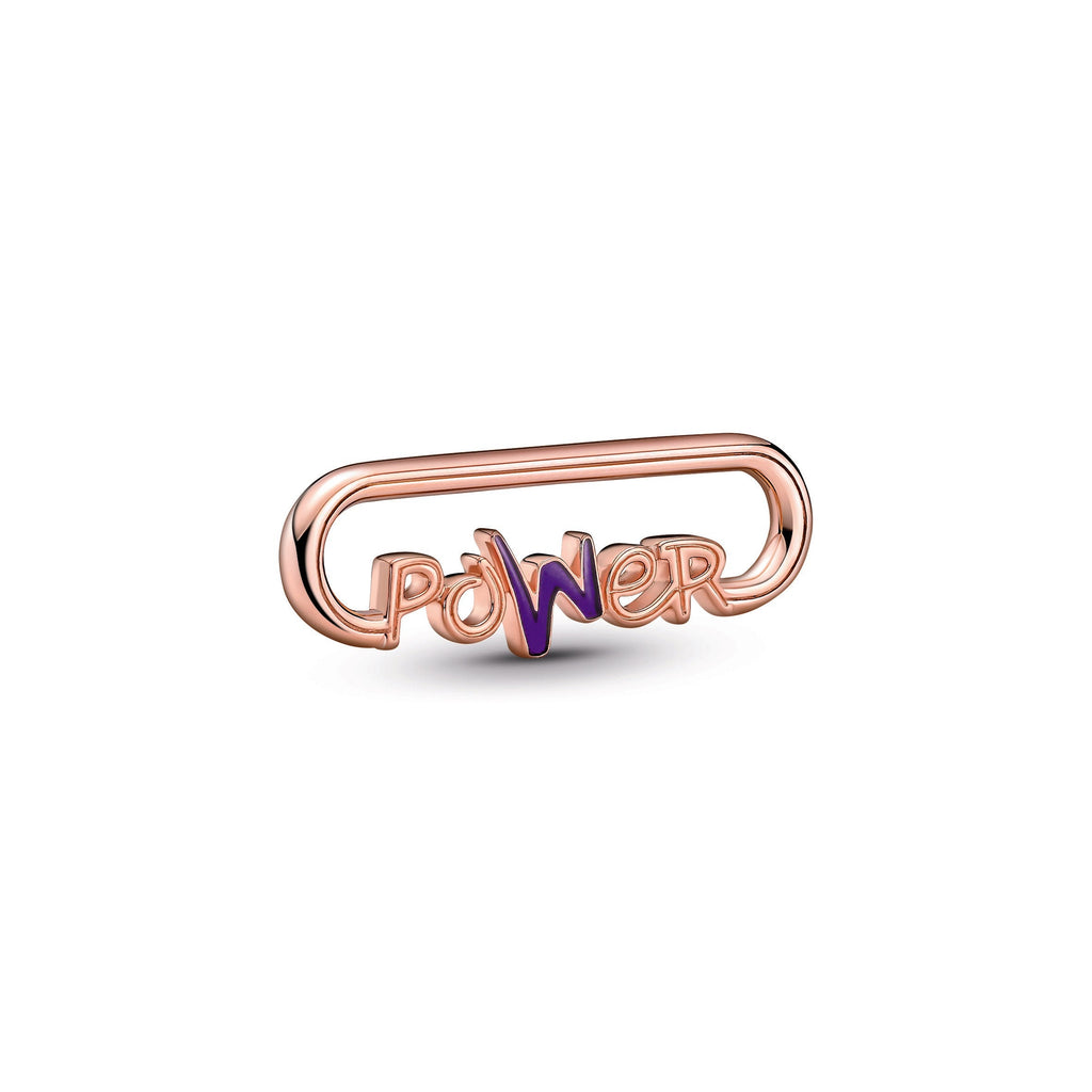 PANDORA ME Styling Power Word Link 14K Rose Gold Plated Unique Metal Blend Jewelry Fashion Jewelry Gift For Women