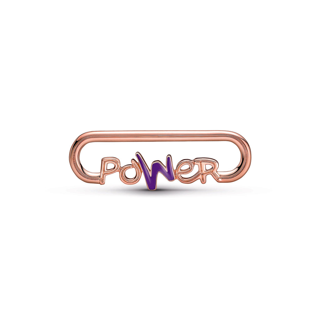 PANDORA ME Styling Power Word Link 14K Rose Gold Plated Unique Metal Blend Jewelry Fashion Jewelry Gift For Women