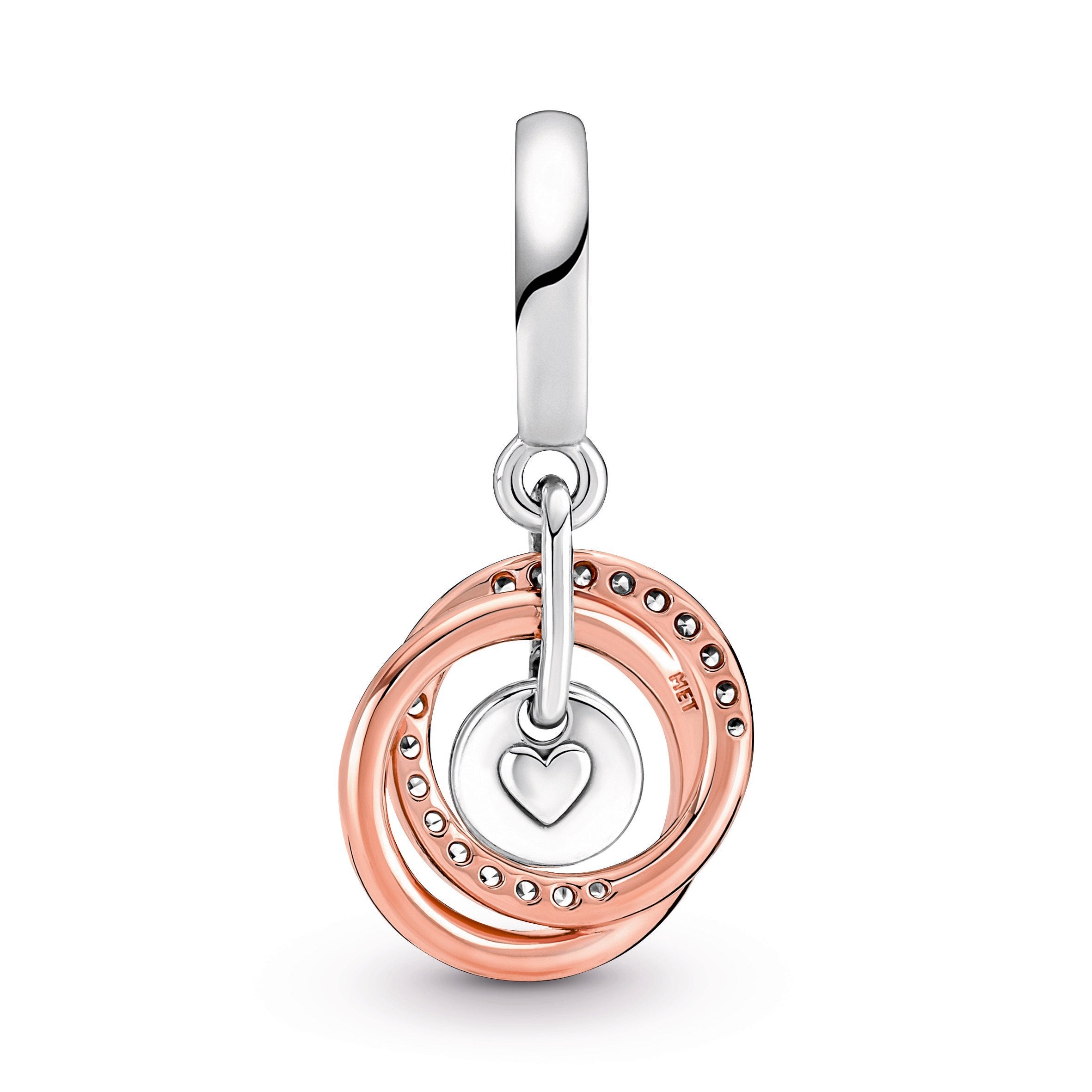PANDORA Family Always Encircled Dangle Charm 14K Rose Gold Plated Unique Metal Blend Charms Bracelet Charm Jewelry Gift