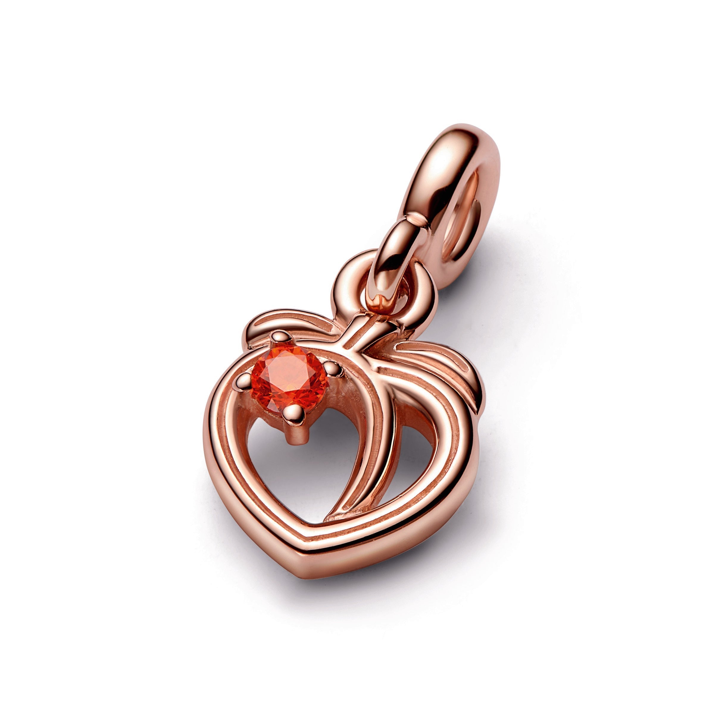 PANDORA ME Cheeky Peach Mini Dangle 14K Rose Gold Plated Unique Metal Blend Charms Bracelet Charm Jewelry Gift