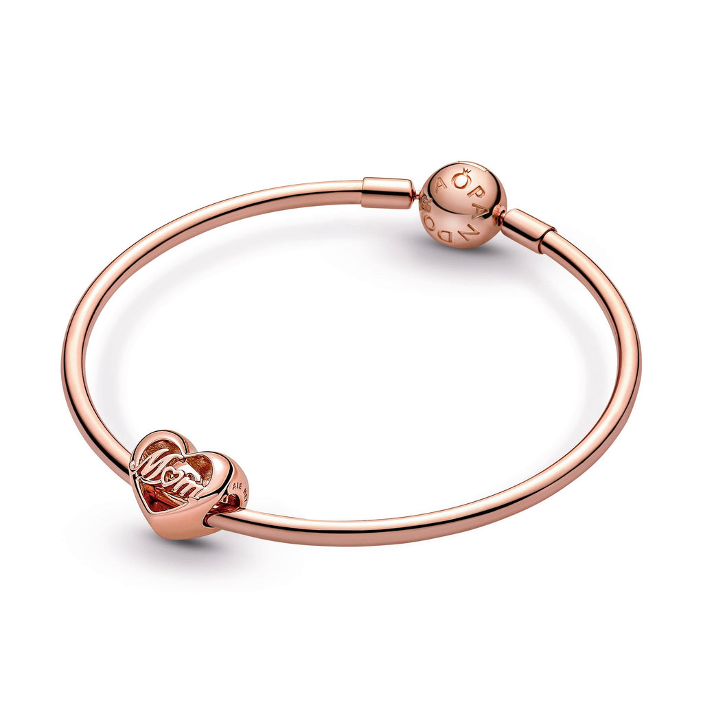 PANDORA Thank You Mum Heart Charm 14K Rose Gold Plated Unique Metal Blend Charms Bracelet Charm Jewelry Gift
