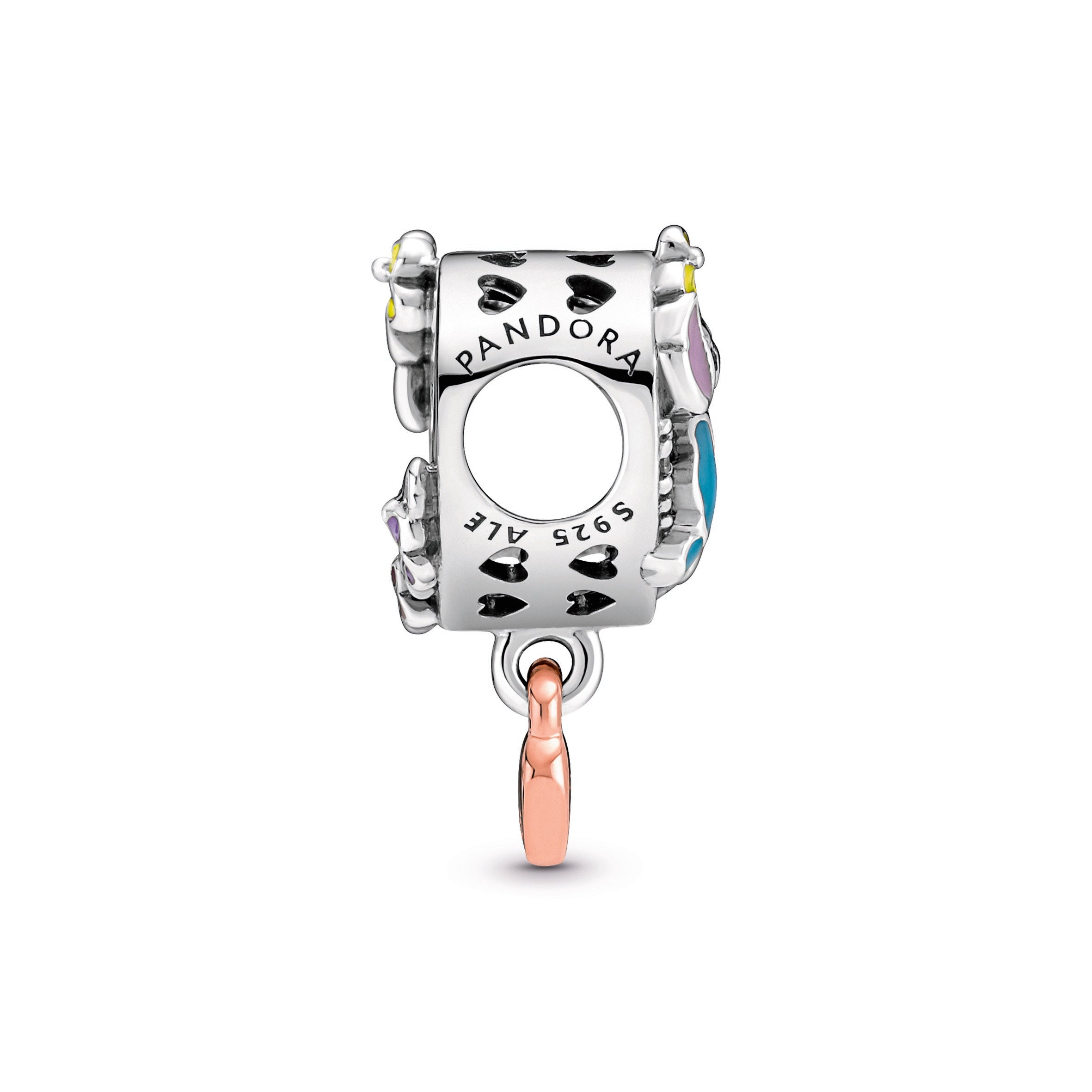 PANDORA Disney Ohana Lilo And Stitch Inspired Charm 14K Rose Gold Plated Unique Metal Blend Charms Bracelet Charm Jewelry Gift