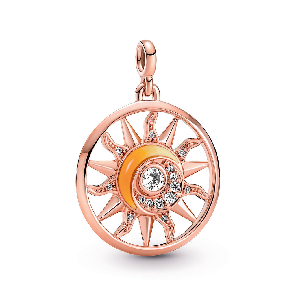 PANDORA ME Sun Power Medallion 14K Rose Gold Plated Unique Metal Blend Charms Bracelet Charm Jewelry Gift