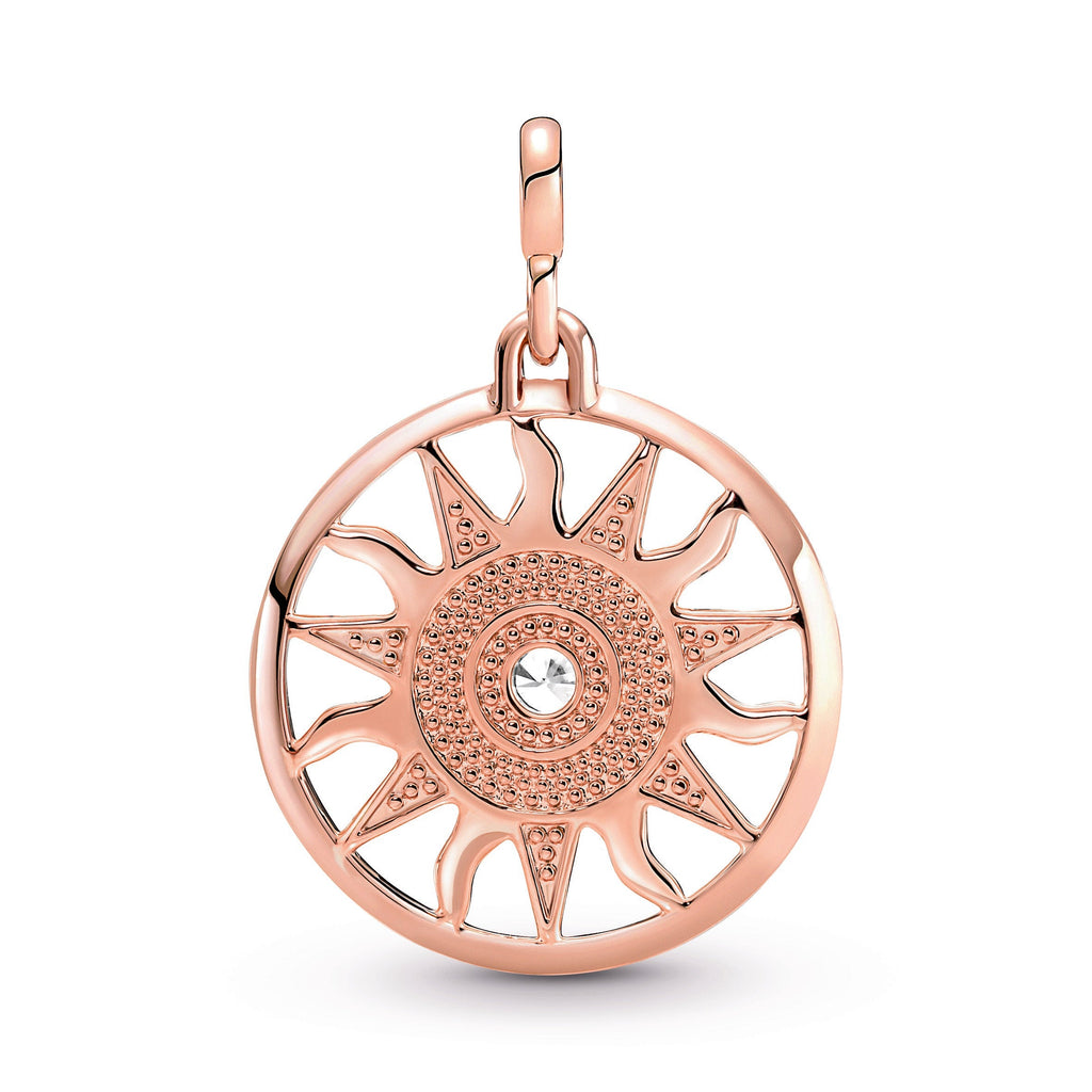 PANDORA ME Sun Power Medallion 14K Rose Gold Plated Unique Metal Blend Charms Bracelet Charm Jewelry Gift