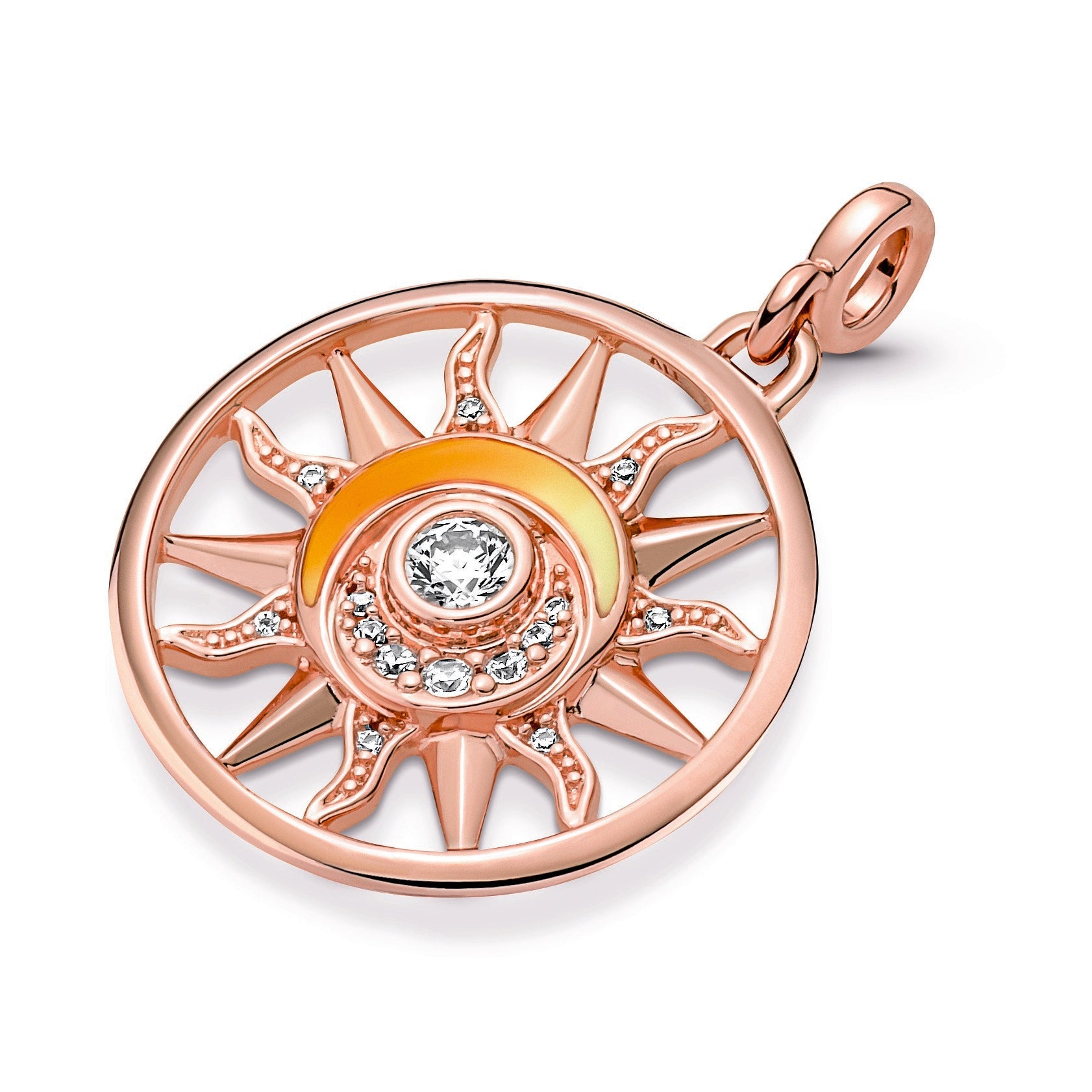 PANDORA ME Sun Power Medallion 14K Rose Gold Plated Unique Metal Blend Charms Bracelet Charm Jewelry Gift