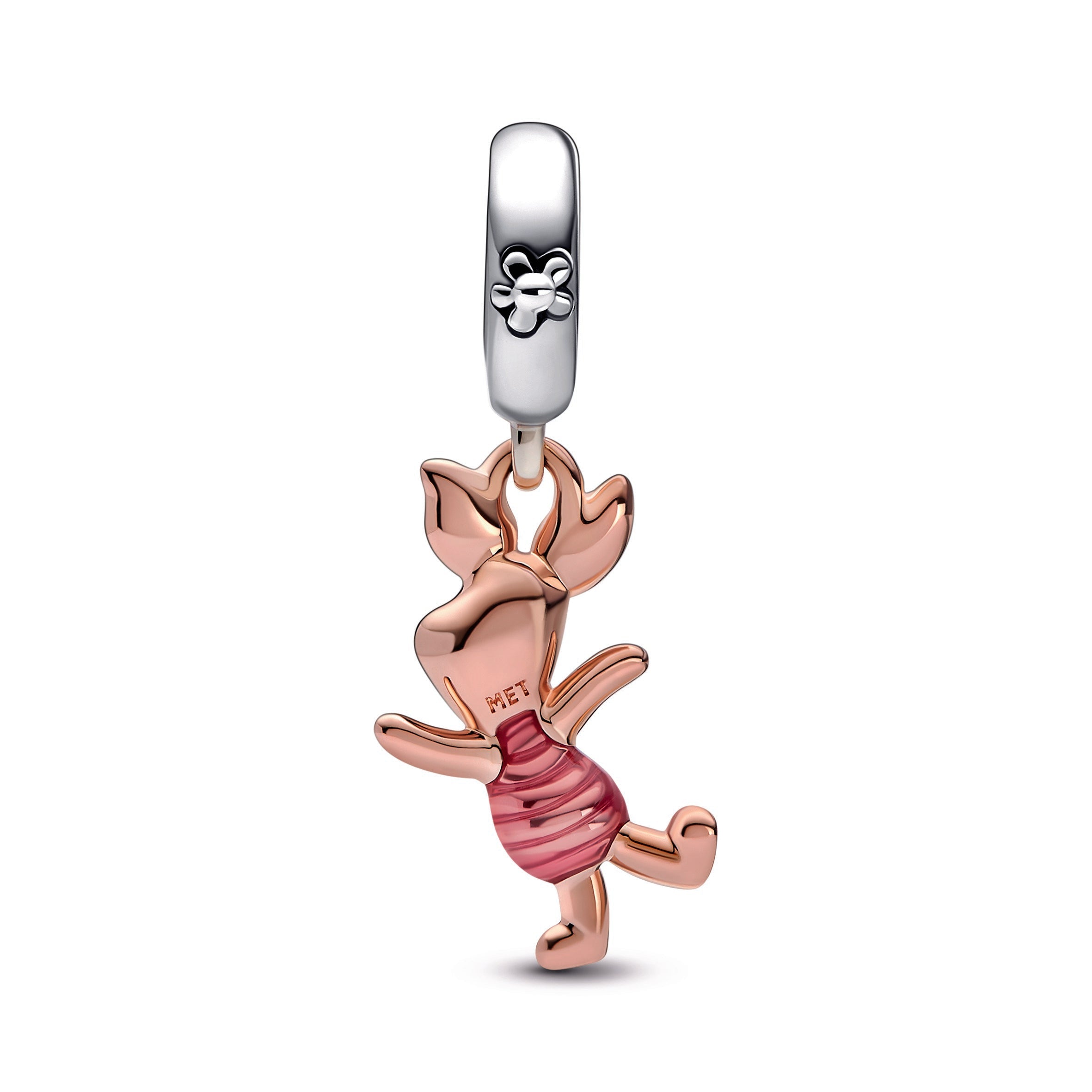 PANDORA Disney Winnie The Pooh Piglet Dangle Charm 14K Rose Gold Plated Unique Metal Blend Charms Bracelet Charm Jewelry Gift