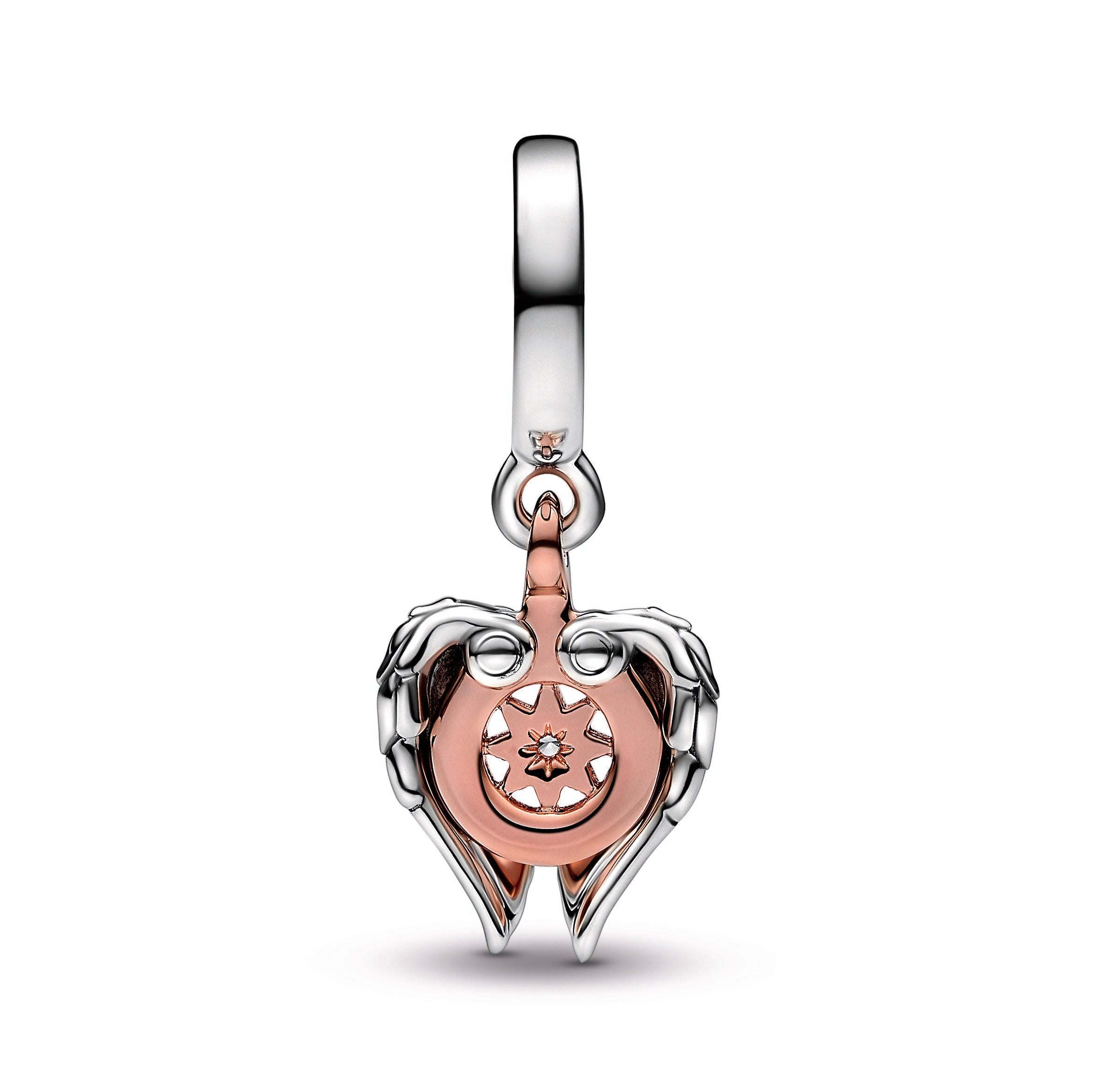PANDORA Celestial Compass Angel Wings Dangle Charm 14K Rose Gold Plated Unique Metal Blend Charms Bracelet Charm Jewelry Gift