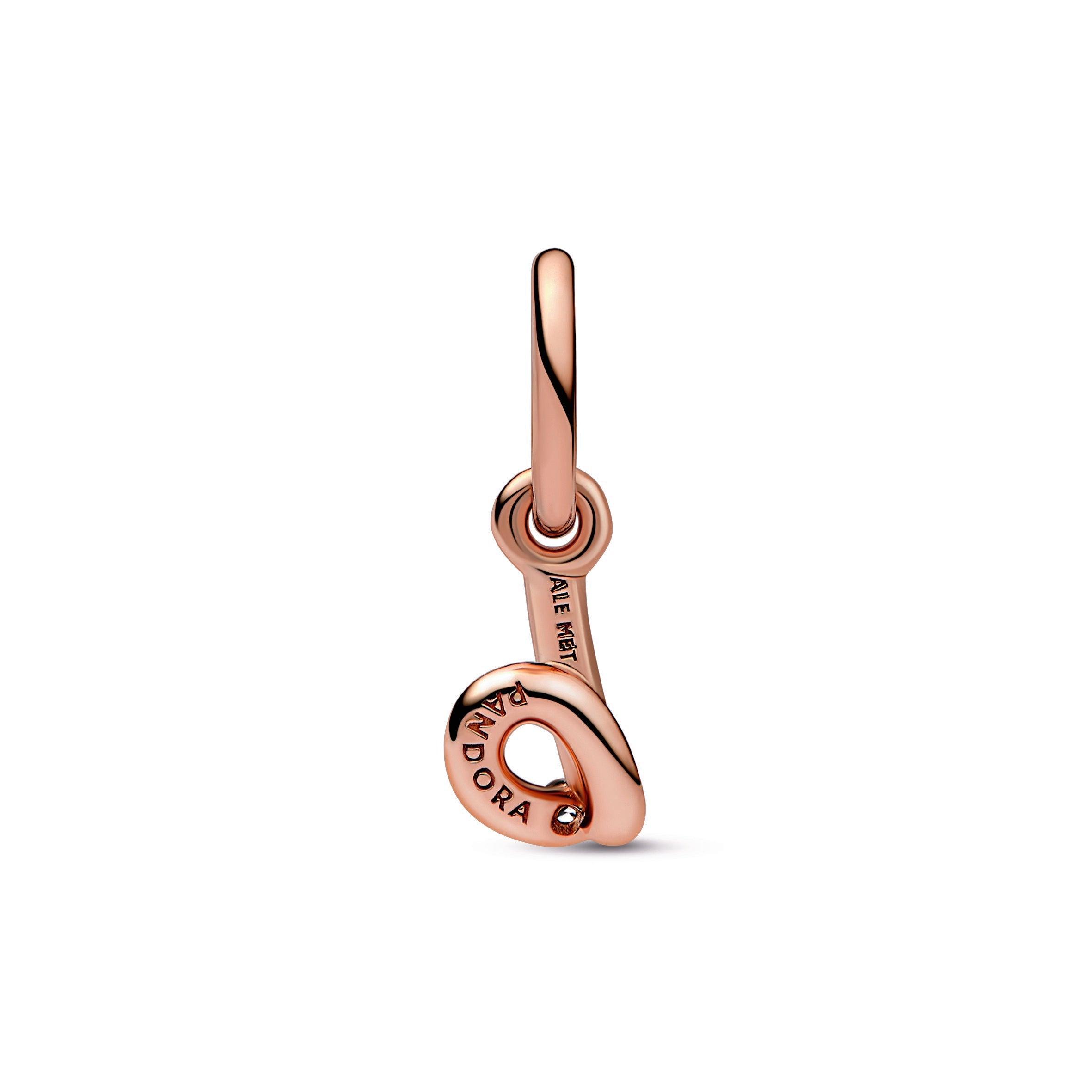 PANDORA Letter B Script Alphabet Dangle Charm 14K Rose Gold Plated Unique Metal Blend Charms Bracelet Charm Jewelry Gift