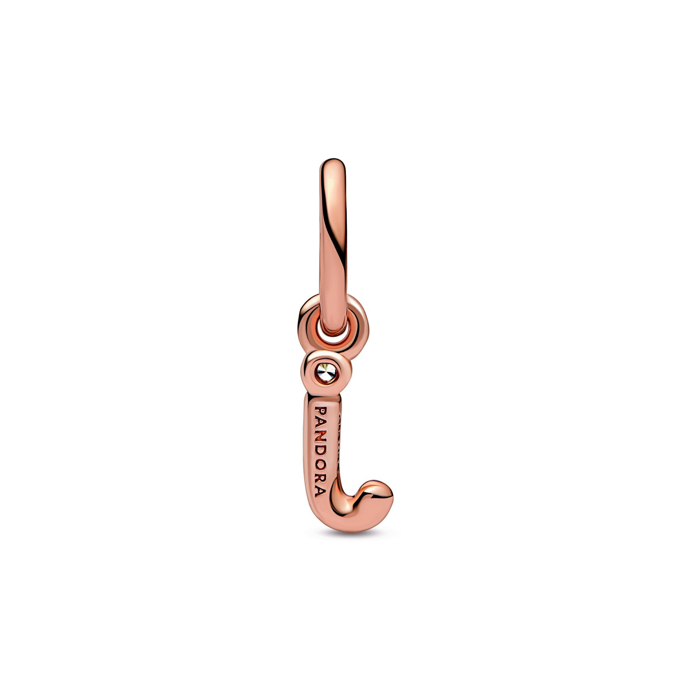 PANDORA Letter J Script Alphabet Dangle Charm 14K Rose Gold Plated Unique Metal Blend Charms Bracelet Charm Jewelry Gift