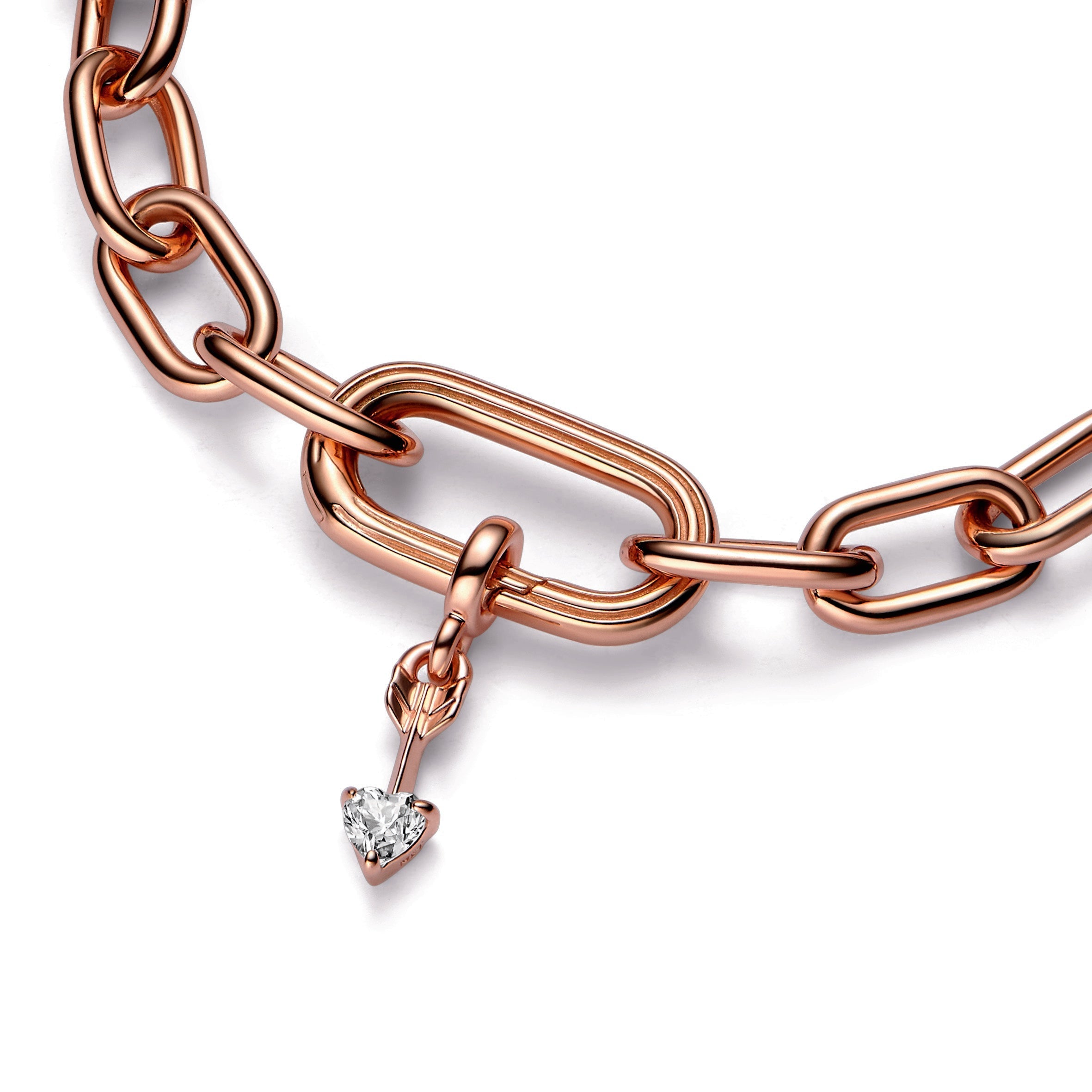 PANDORA ME Arrow Of Love Mini Dangle 14K Rose Gold Plated Unique Metal Blend Charms Bracelet Charm Jewelry Gift