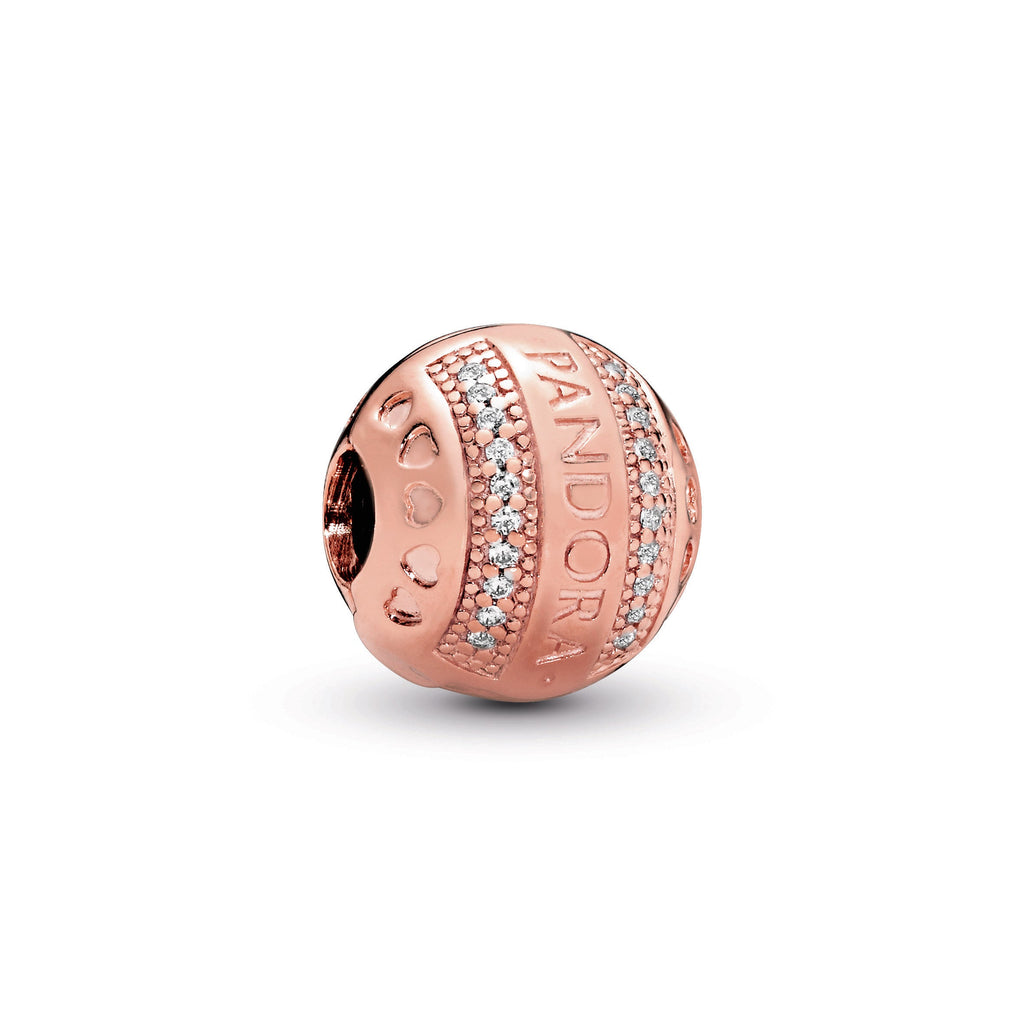 PANDORA Logo Round Clip Charm Charms Bracelet Charm Jewelry Gift