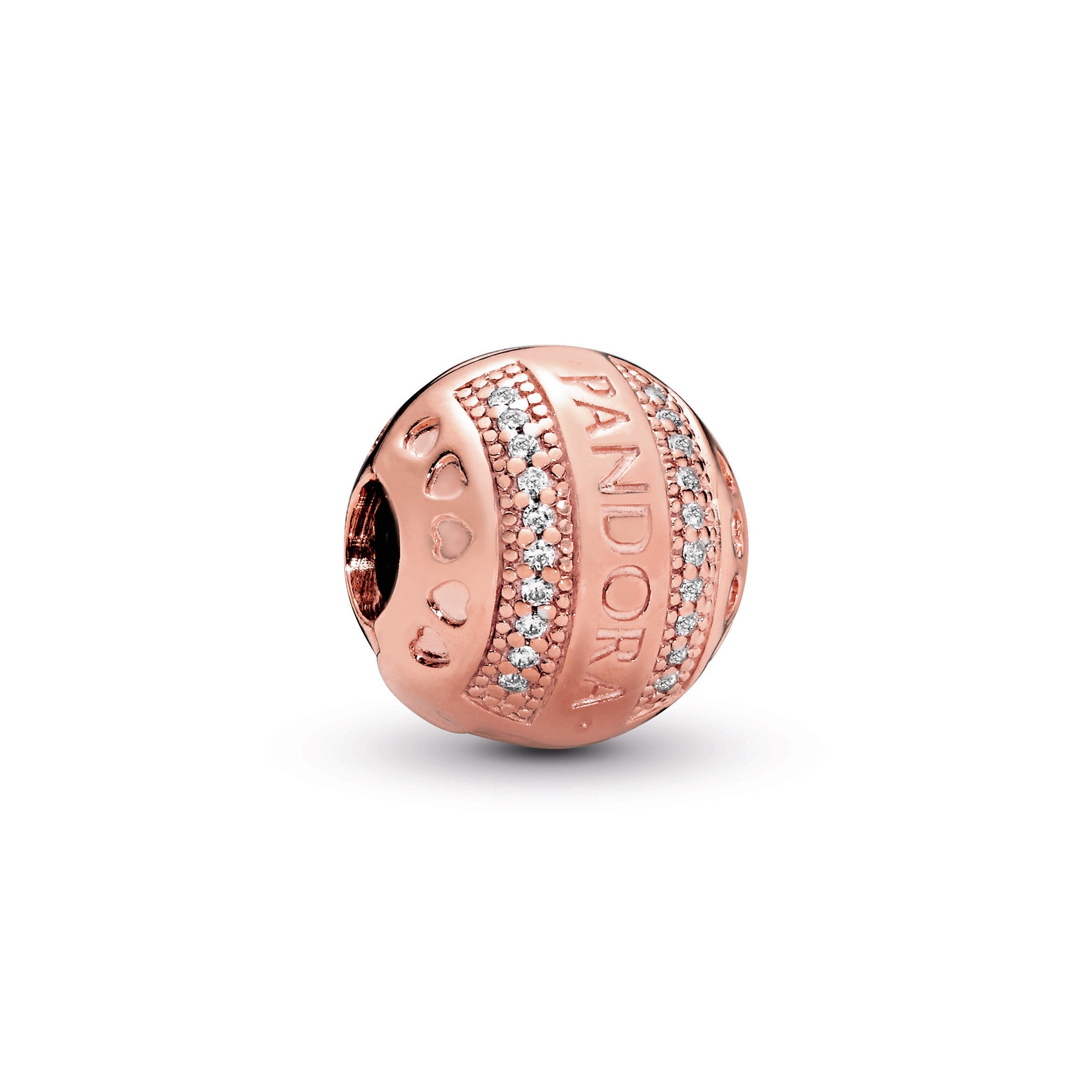 PANDORA Logo Round Clip Charm Charms Bracelet Charm Jewelry Gift