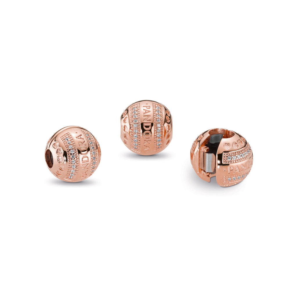 PANDORA Logo Round Clip Charm Charms Bracelet Charm Jewelry Gift