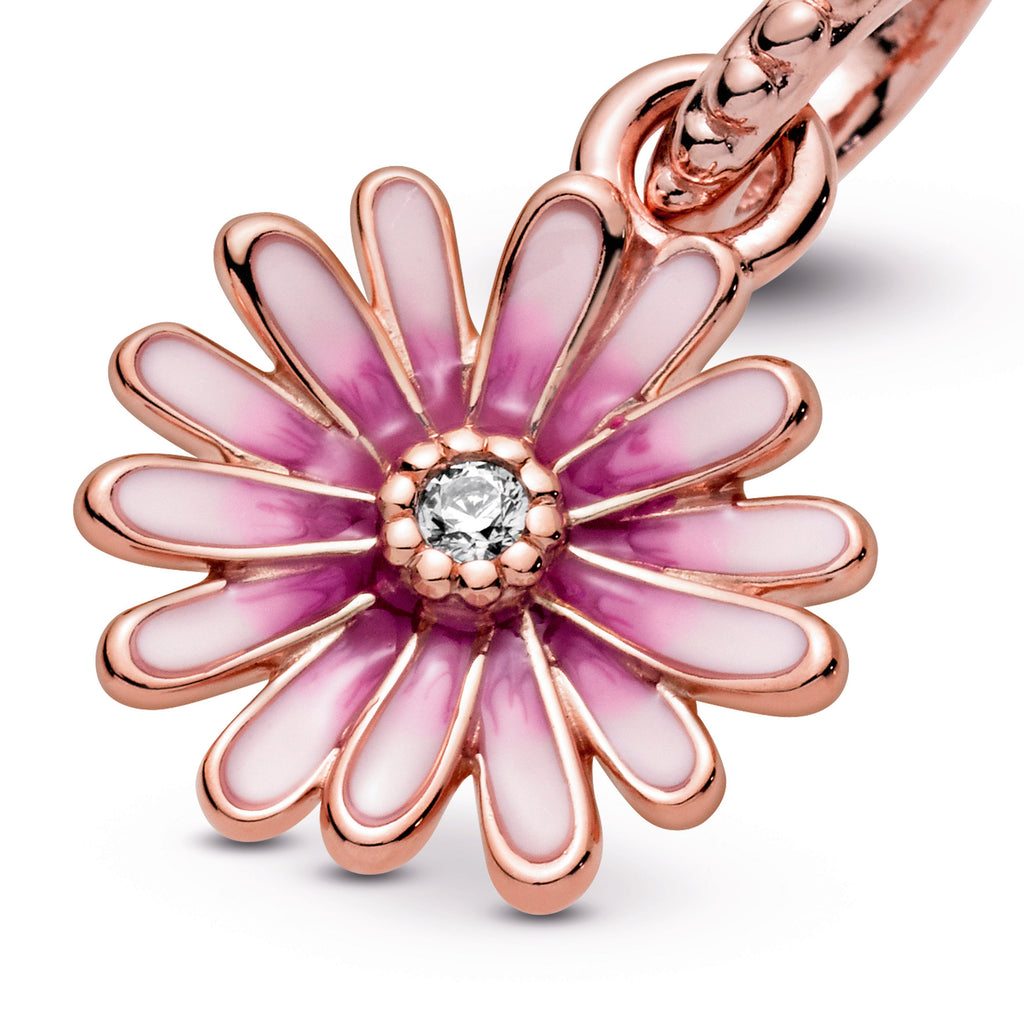 PANDORA Pink Daisy Flower Dangle Charm Charms Bracelet Charm Jewelry Gift