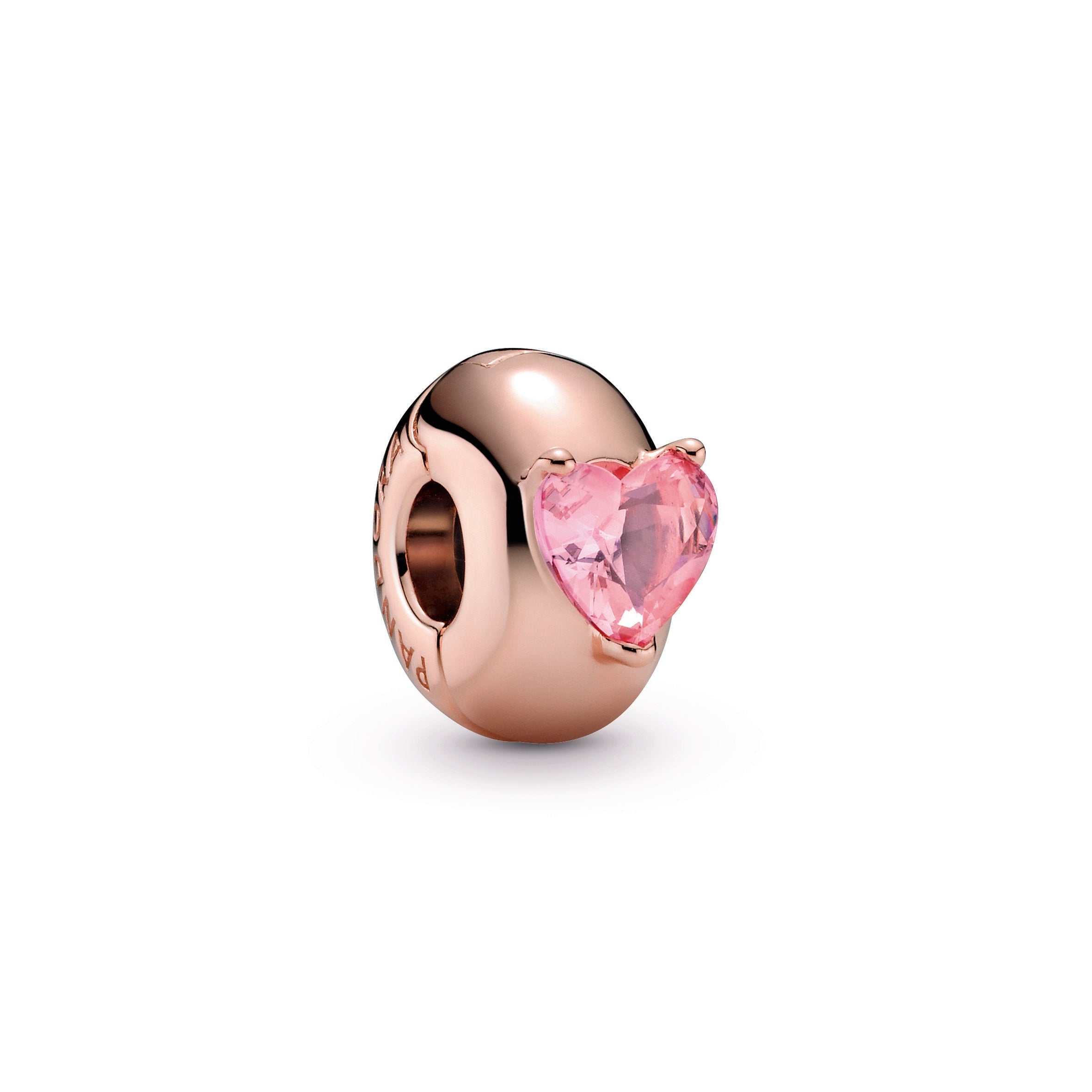 PANDORA Pink Heart Solitaire Clip Charm Love Charms Bracelet Charm Jewelry Gift