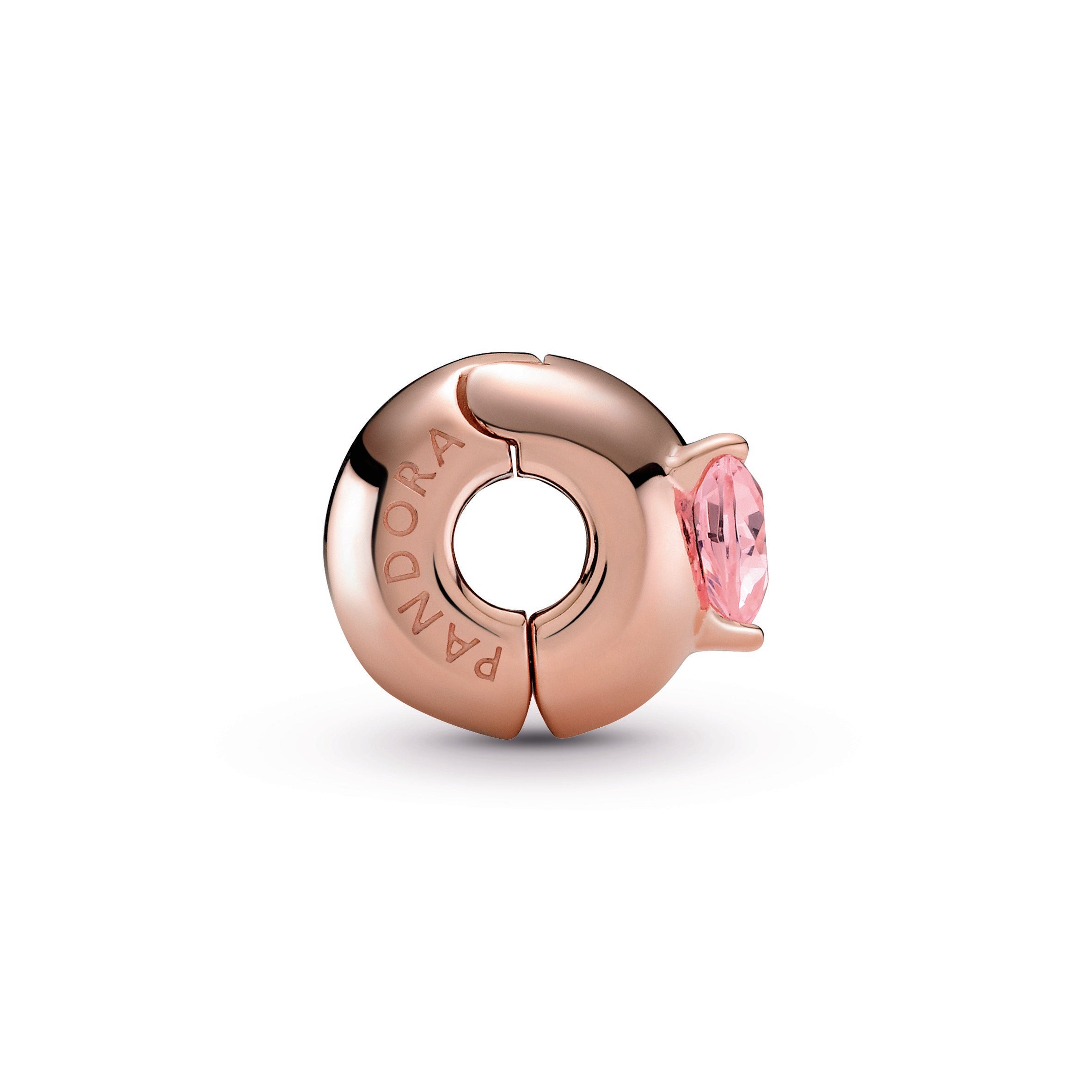 PANDORA Pink Heart Solitaire Clip Charm Love Charms Bracelet Charm Jewelry Gift