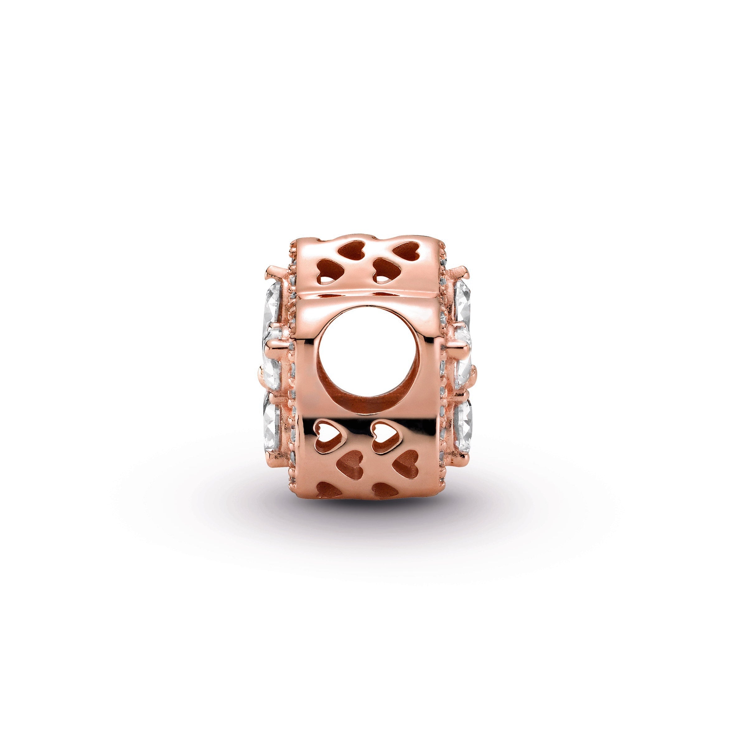 PANDORA Sparkling Snowflake Pavé Charm 14K Rose Gold Plated Unique Metal Blend Weddings Charms Bracelet Charm Jewelry Gift