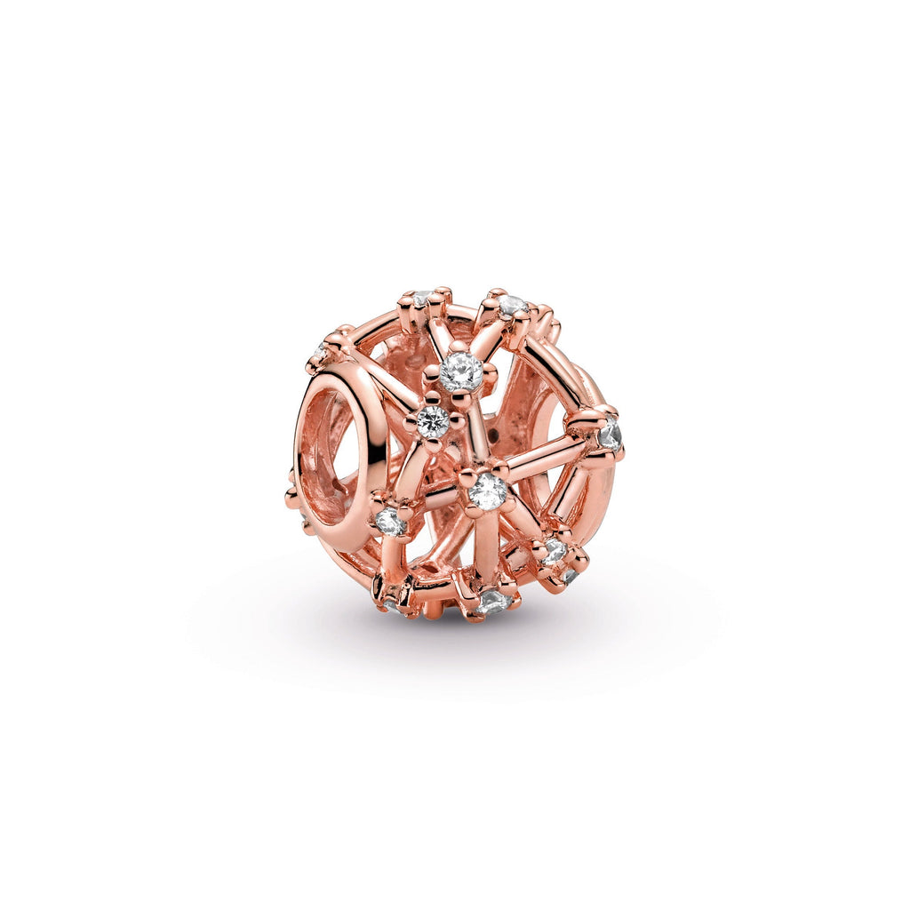 PANDORA Openwork Star Constellations Charm 14K Rose Gold Plated Unique Metal Blend Weddings Charms Bracelet Charm Jewelry Gift