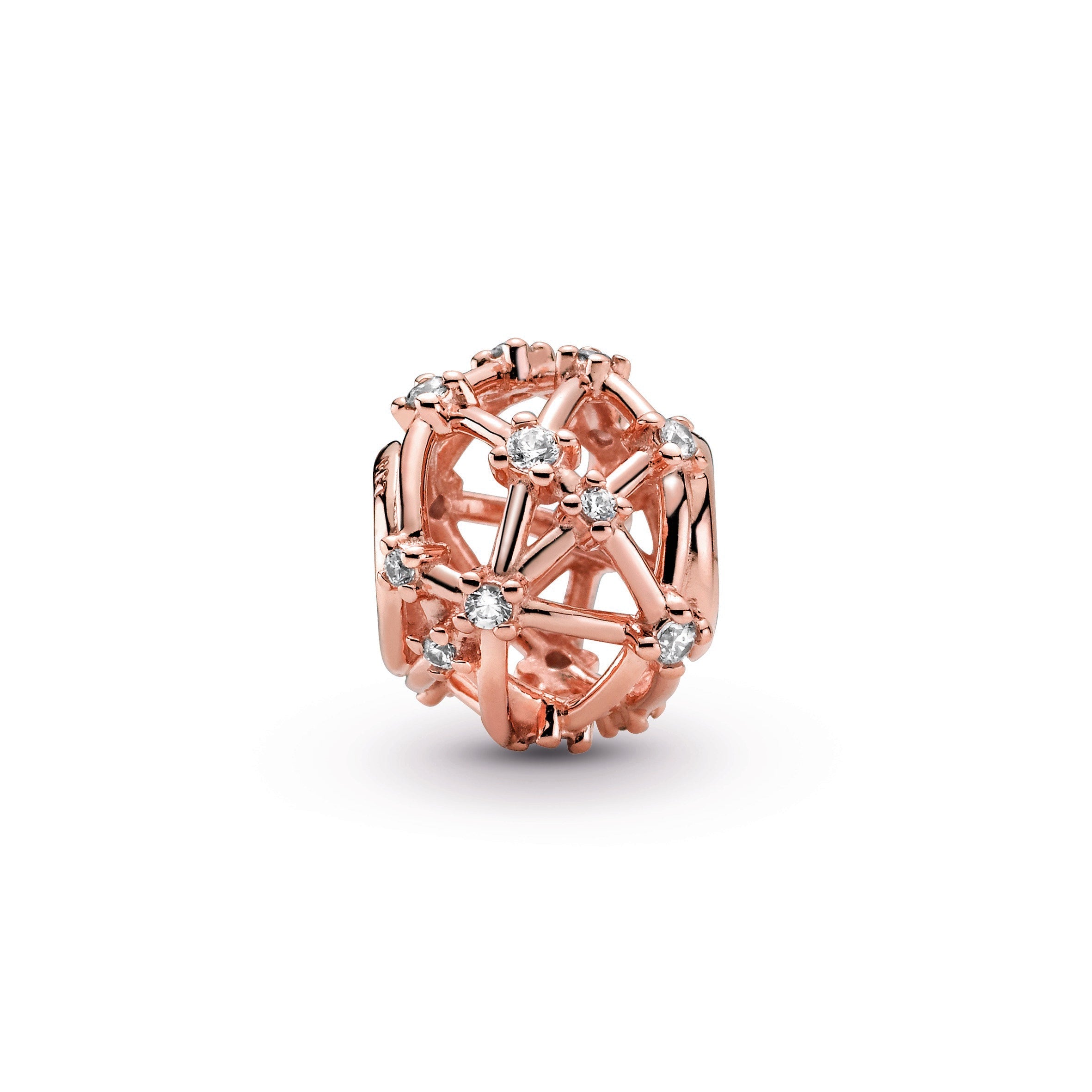 PANDORA Openwork Star Constellations Charm 14K Rose Gold Plated Unique Metal Blend Weddings Charms Bracelet Charm Jewelry Gift