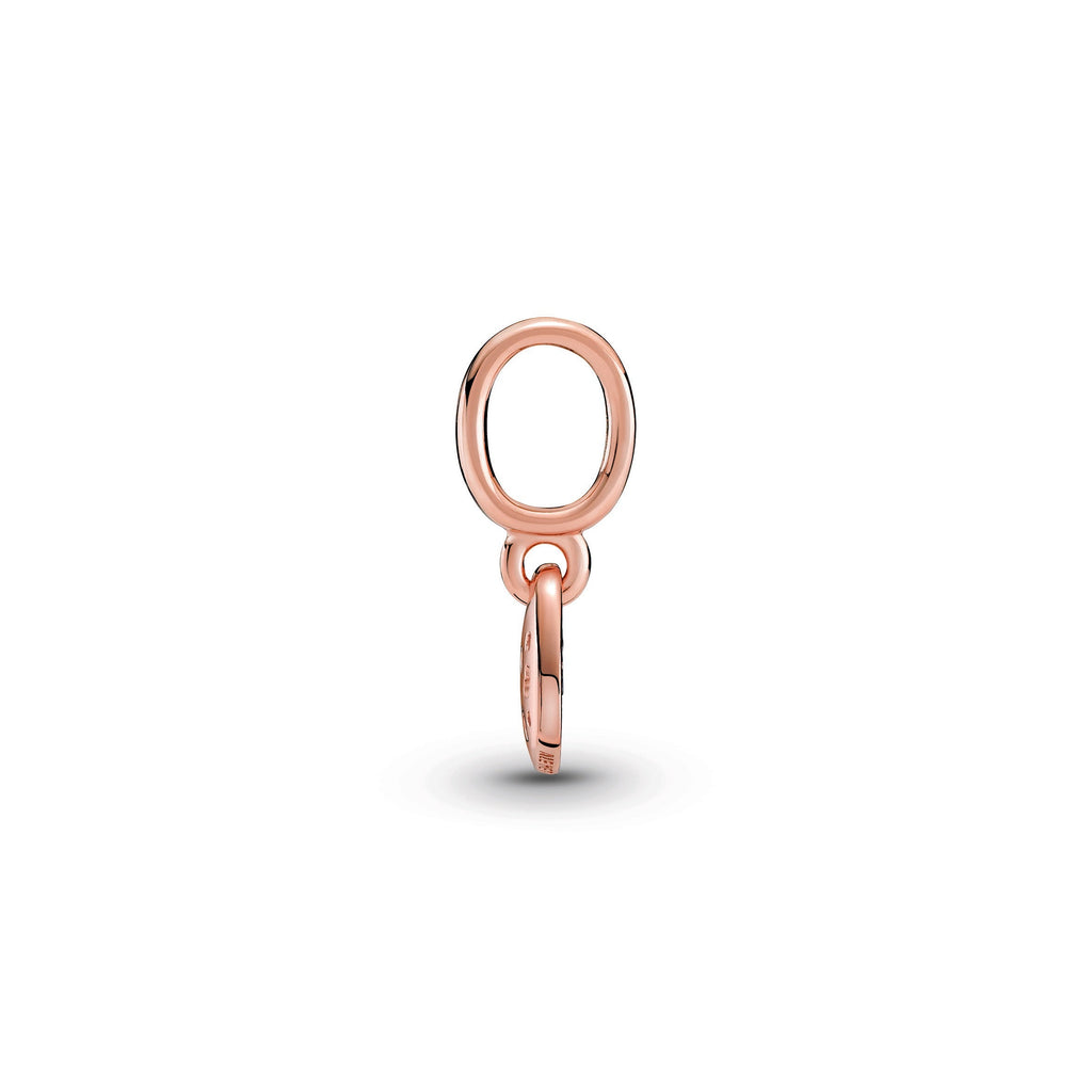 PANDORA Light Blue Pavé Tilted Heart Dangle Charm 14K Rose Gold Plated Unique Metal Blend Charms Bracelet Charm Jewelry Gift