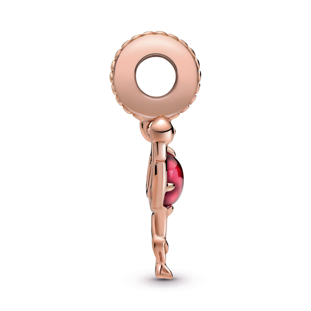 PANDORA Pink Murano Glass Flamingo Dangle Charm 14K Rose Gold Plated Unique Metal Blend Animals Charms Bracelet Charm Jewelry Gift