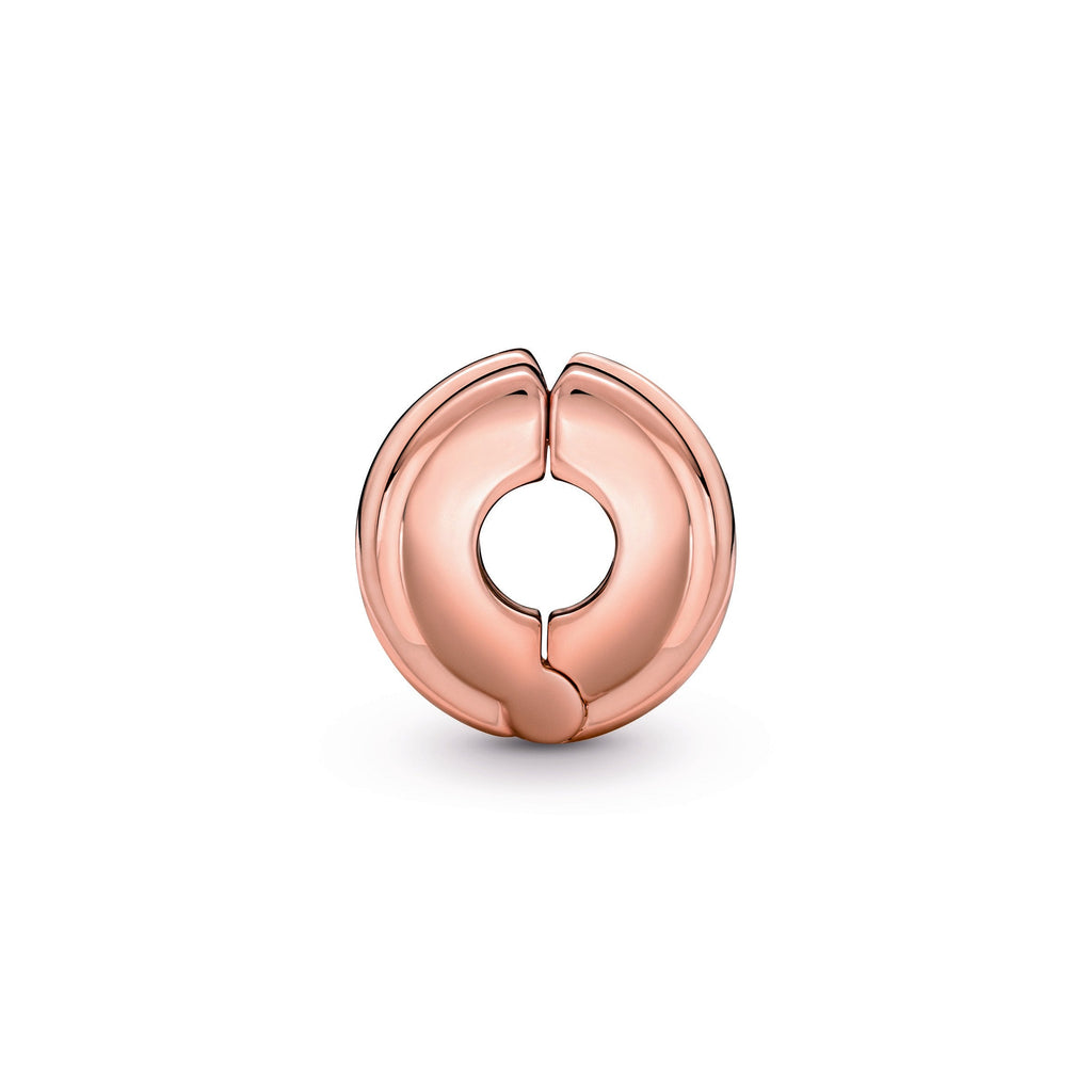 PANDORA Polished Ribbons Clip Charm 14K Rose Gold Plated Unique Metal Blend Charms Bracelet Charm Jewelry Gift