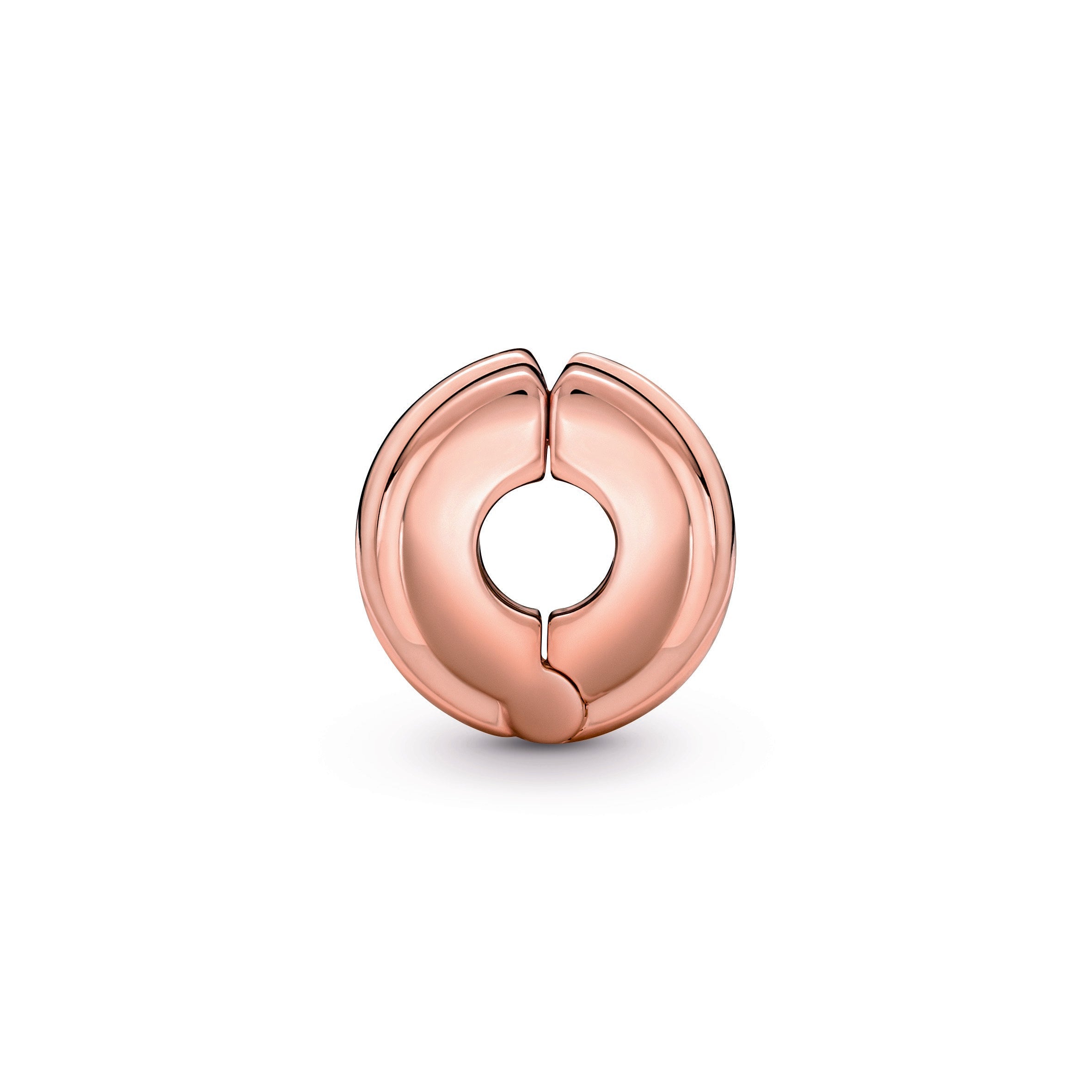 PANDORA Polished Ribbons Clip Charm 14K Rose Gold Plated Unique Metal Blend Charms Bracelet Charm Jewelry Gift