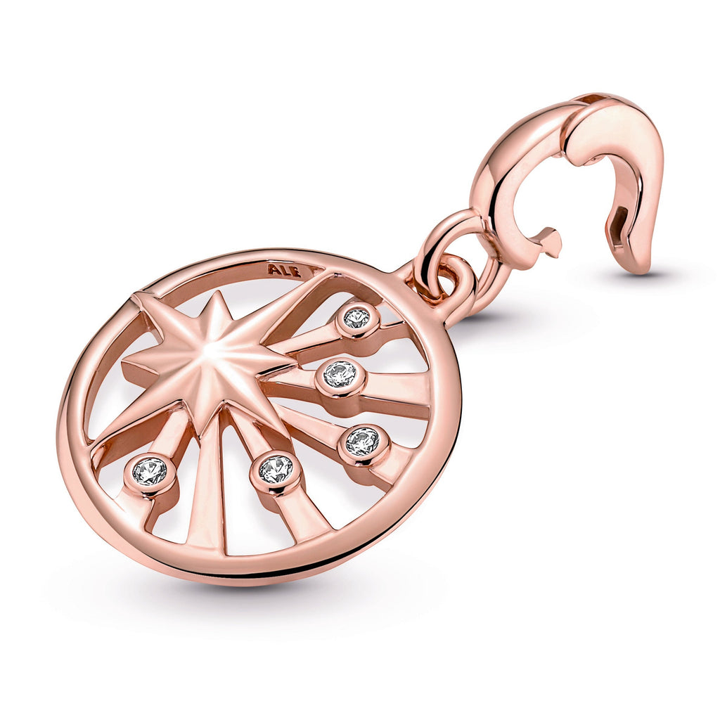 PANDORA ME Rays Of Life Medallion 14K Rose Gold Plated Unique Metal Blend Charms Bracelet Charm Jewelry Gift