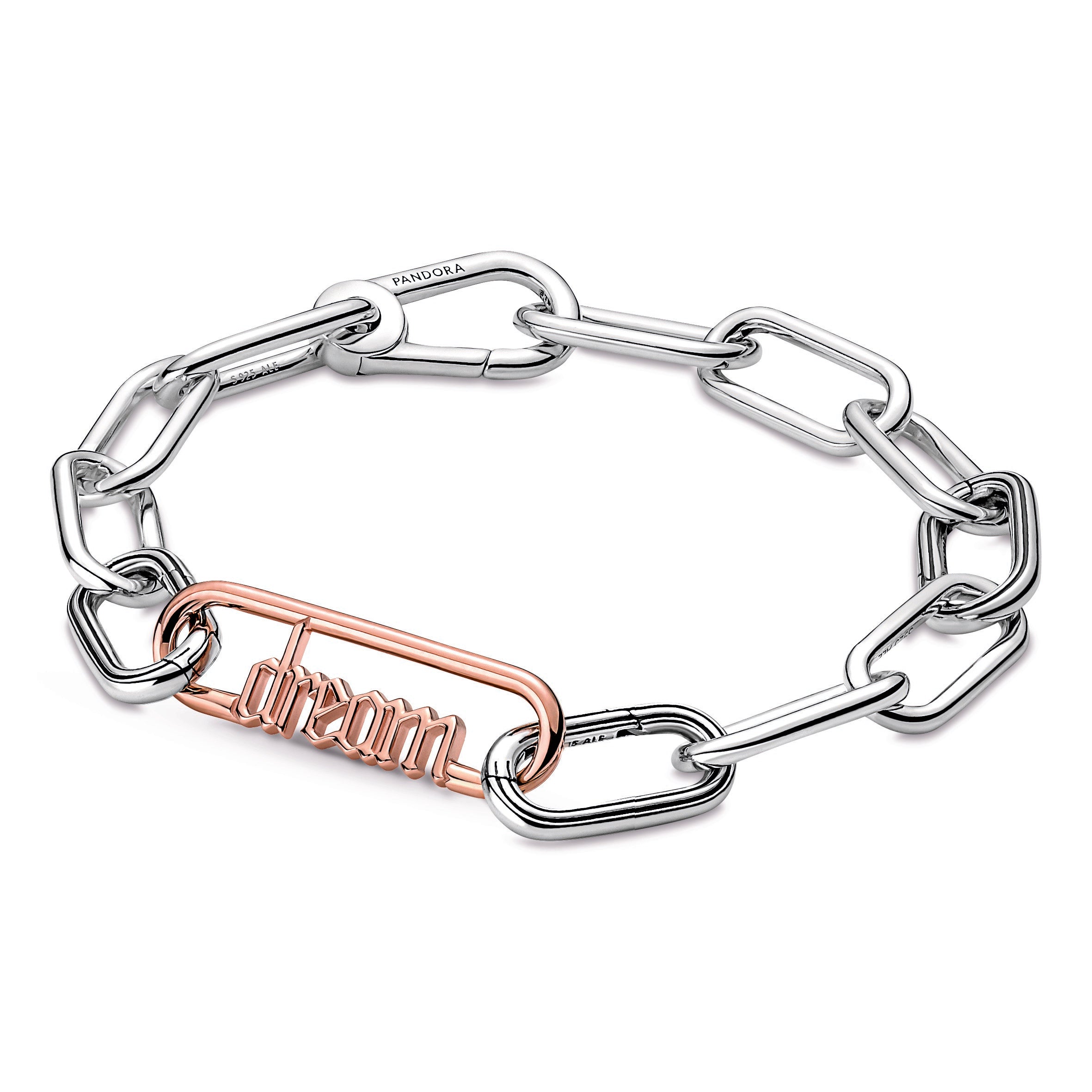 PANDORA ME Styling Dream Word Link 14K Rose Gold Plated Unique Metal Blend Necklaces And Pendants Pendant Necklace Jewelry Gift