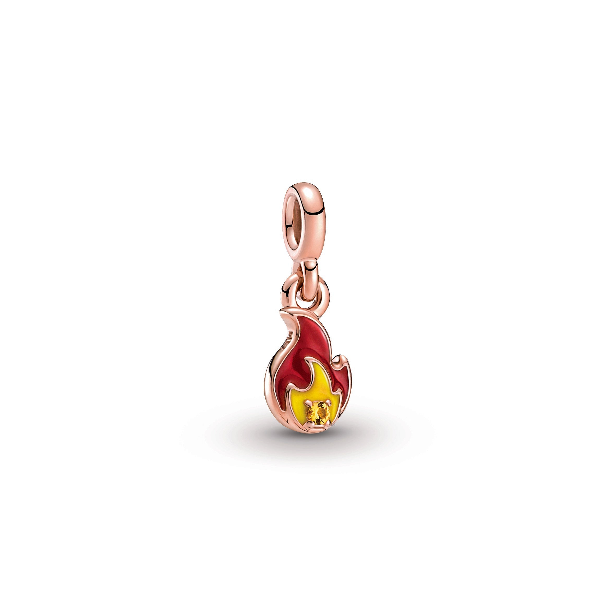 PANDORA ME Burning Flame Mini Dangle 14K Rose Gold Plated Unique Metal Blend Charms Bracelet Charm Jewelry Gift