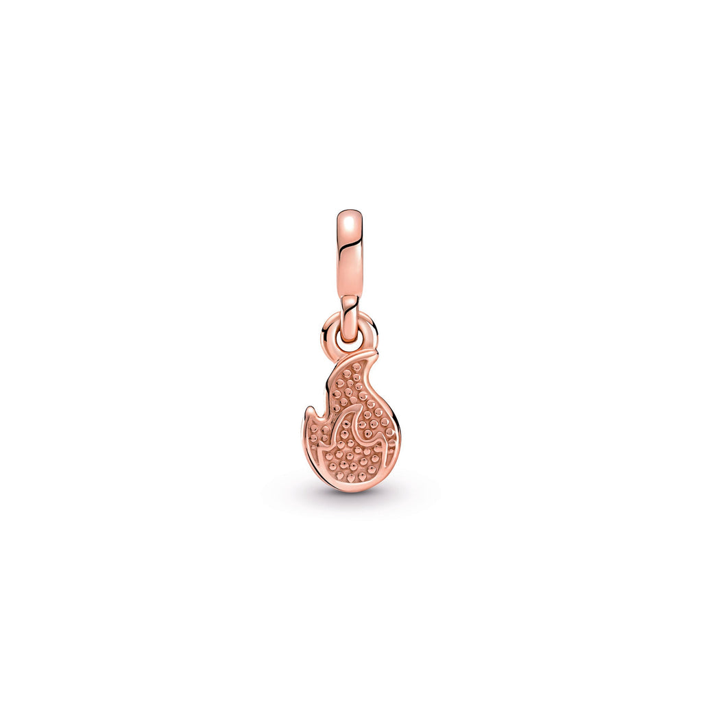 PANDORA ME Burning Flame Mini Dangle 14K Rose Gold Plated Unique Metal Blend Charms Bracelet Charm Jewelry Gift