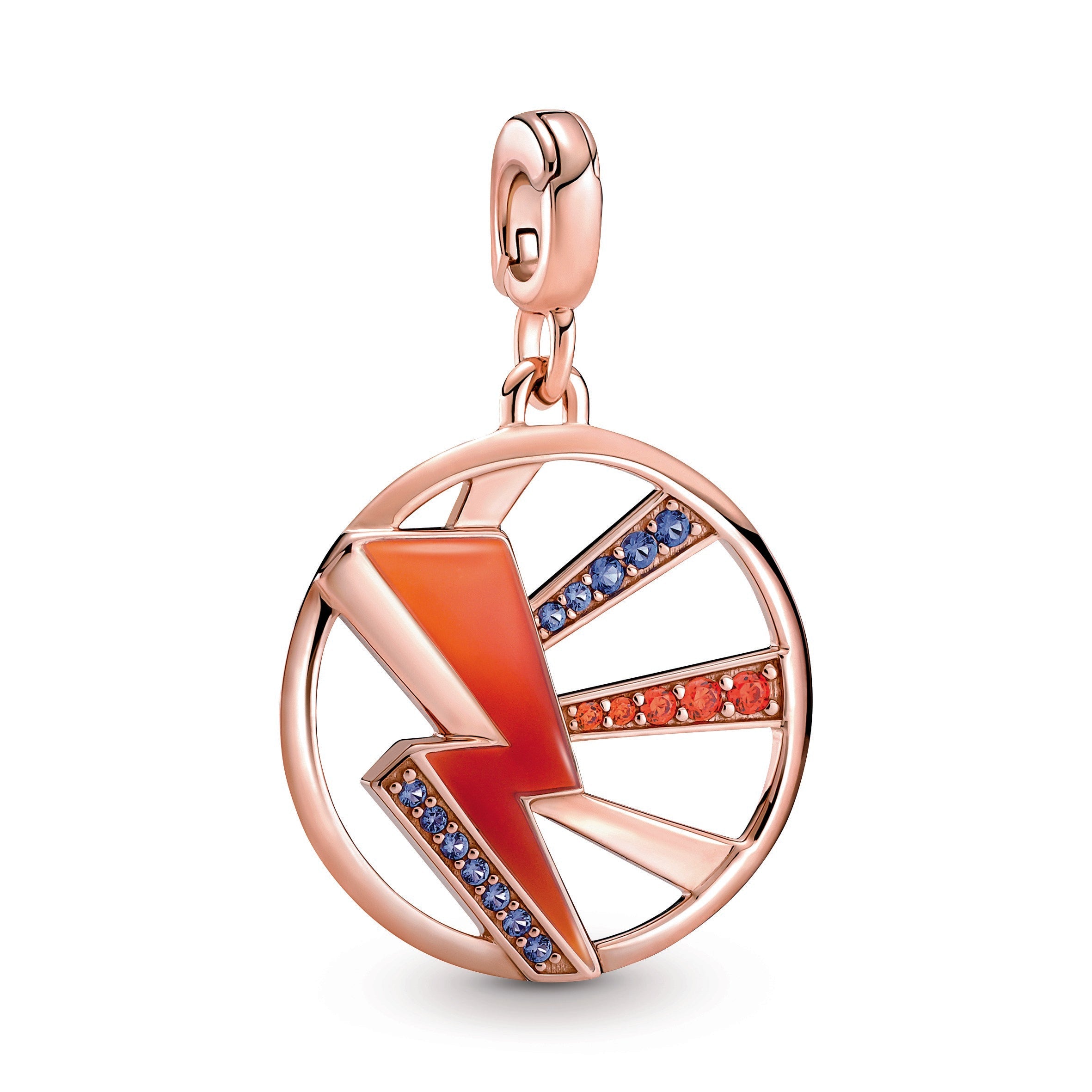 PANDORA ME Light Me Up Medallion 14K Rose Gold Plated Unique Metal Blend Charms Bracelet Charm Jewelry Gift