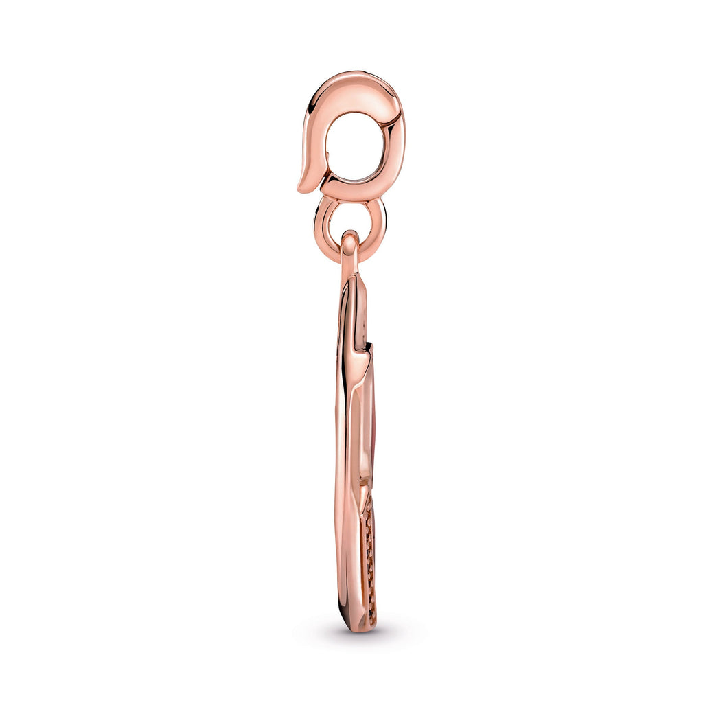 PANDORA ME Light Me Up Medallion 14K Rose Gold Plated Unique Metal Blend Charms Bracelet Charm Jewelry Gift