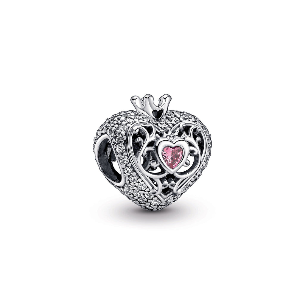 PANDORA Regal Crown And Heart Charm Cubic Zirconia Charms Bracelet Charm Jewelry Gift
