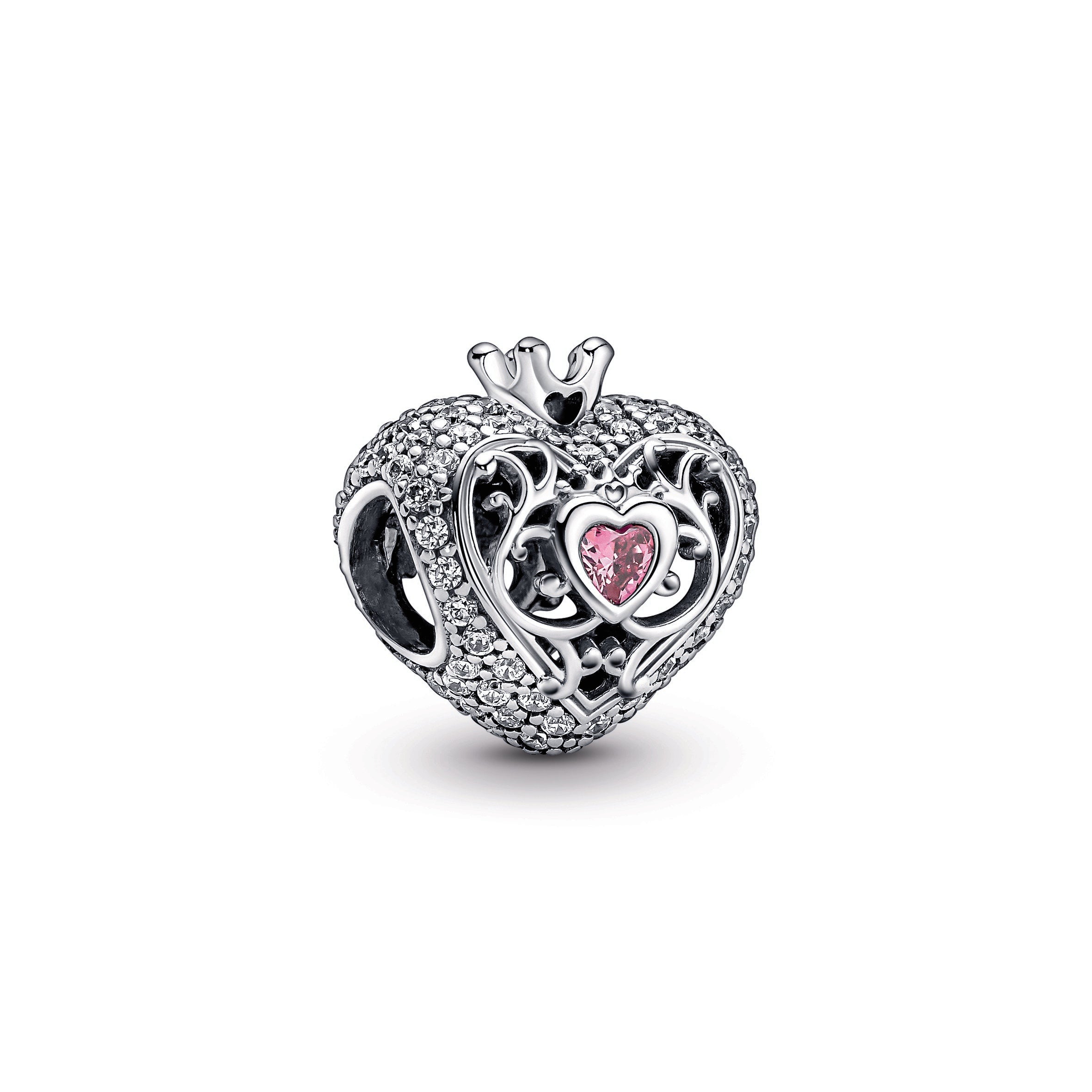 PANDORA Regal Crown And Heart Charm Cubic Zirconia Charms Bracelet Charm Jewelry Gift