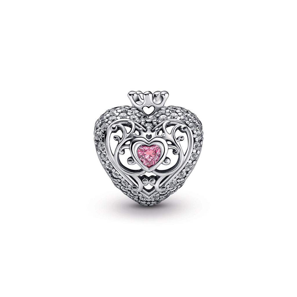 PANDORA Regal Crown And Heart Charm Cubic Zirconia Charms Bracelet Charm Jewelry Gift
