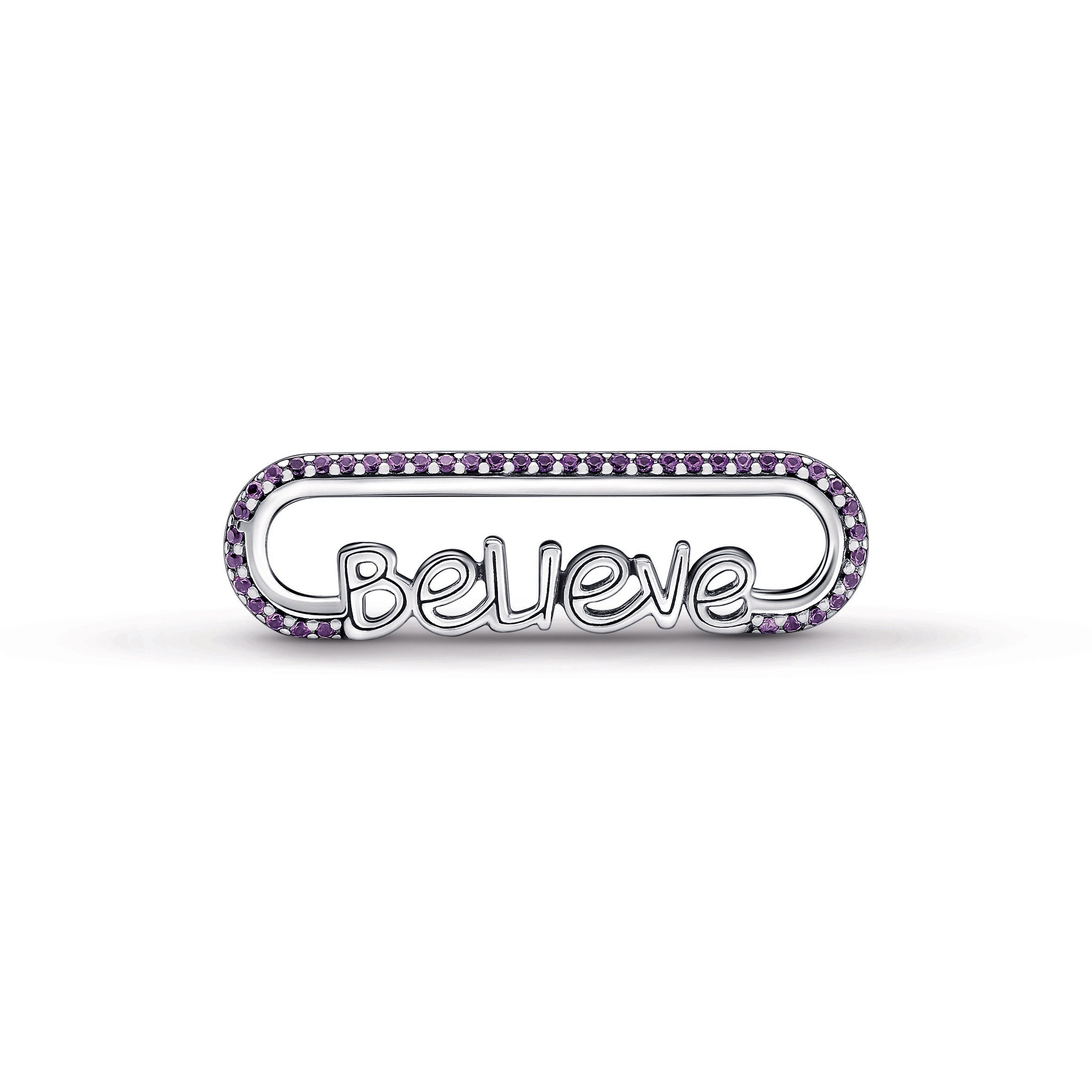 PANDORA ME Styling Believe Word Link Sterling Silver Jewelry Fashion Jewelry Gift For Women