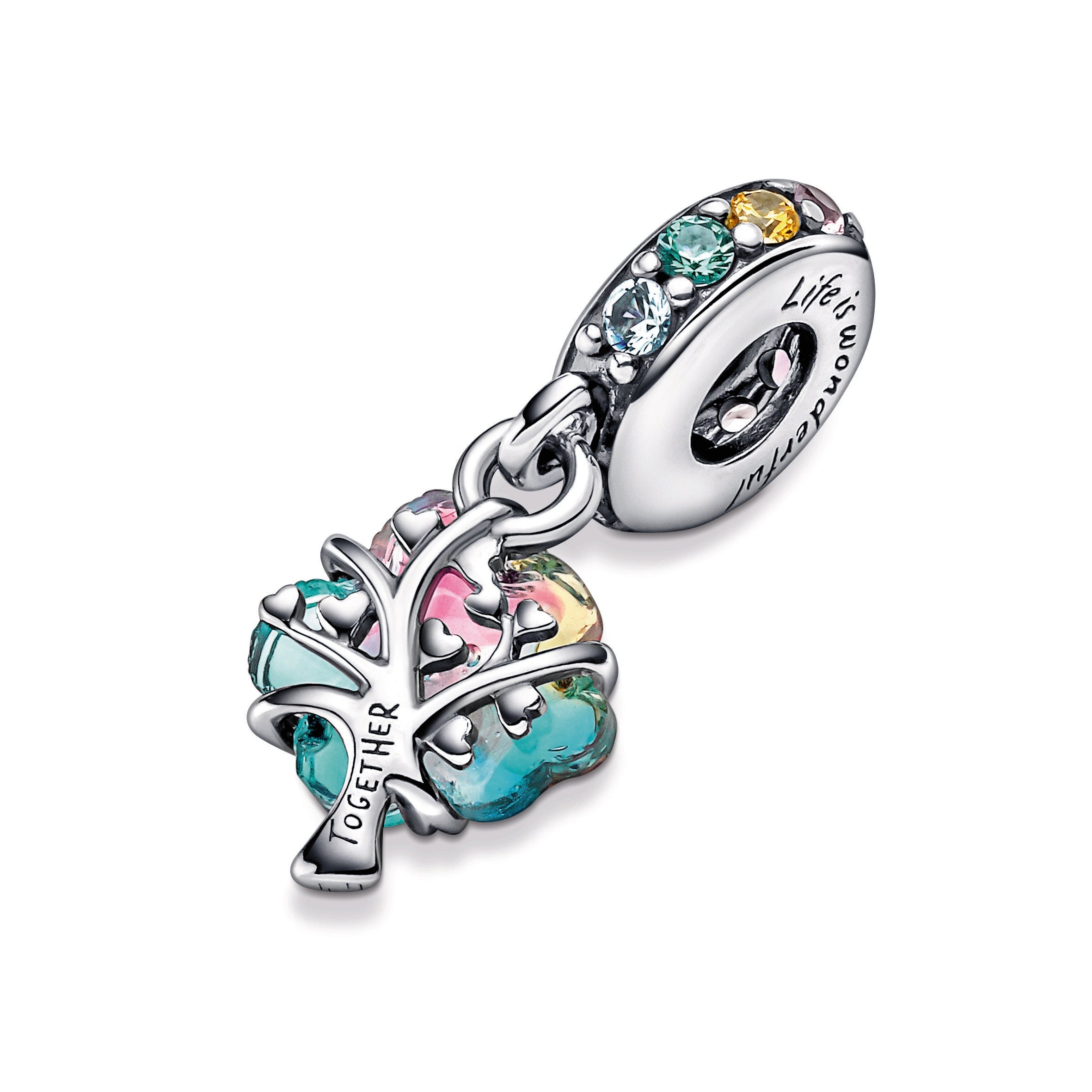 PANDORA Togetherness Tree Murano Glass Dangle Charm Charms Bracelet Charm Jewelry Gift