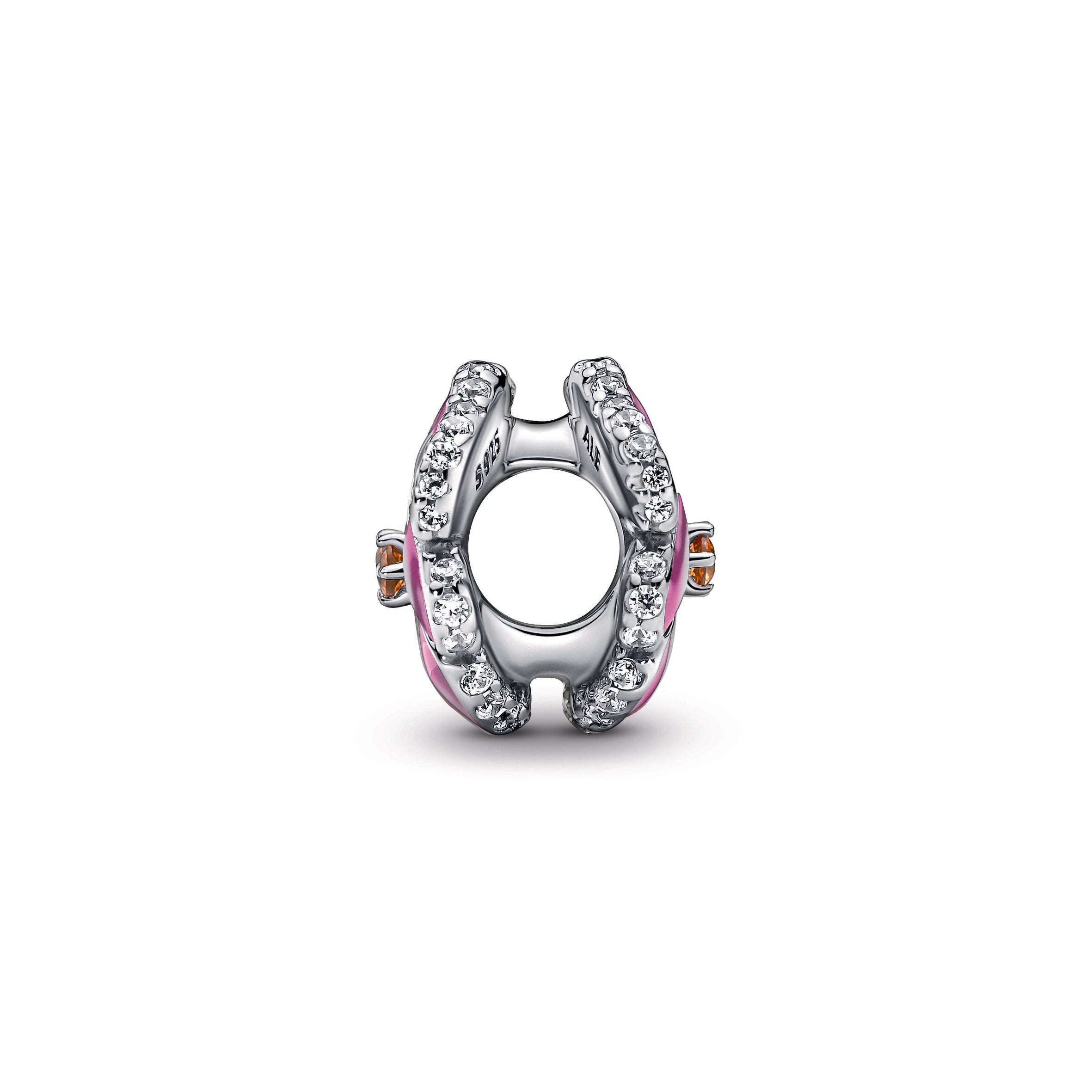 PANDORA Pink Pansy Flower Charm Cubic Zirconia Charms Bracelet Charm Jewelry Gift