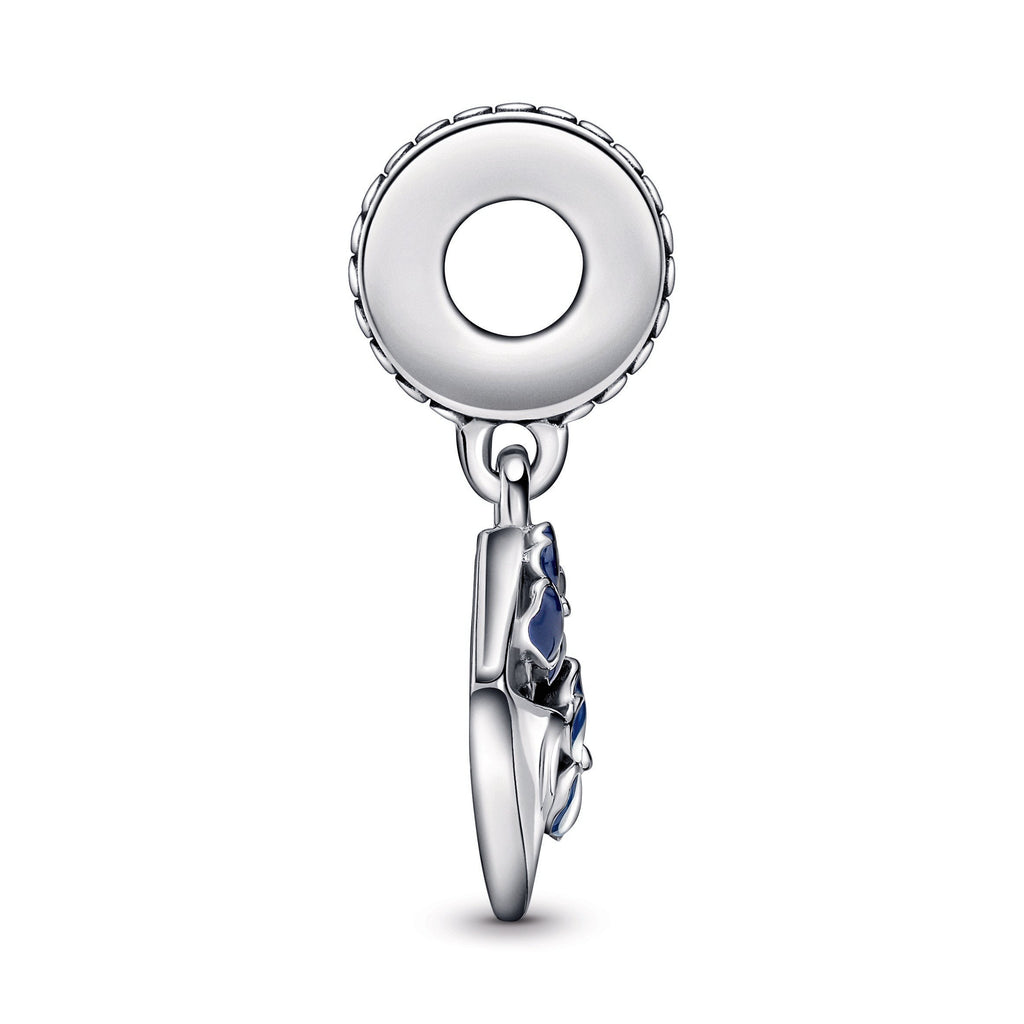 PANDORA Pansy Flower Envelope Dangle Charm Sterling Silver Charms Bracelet Charm Jewelry Gift