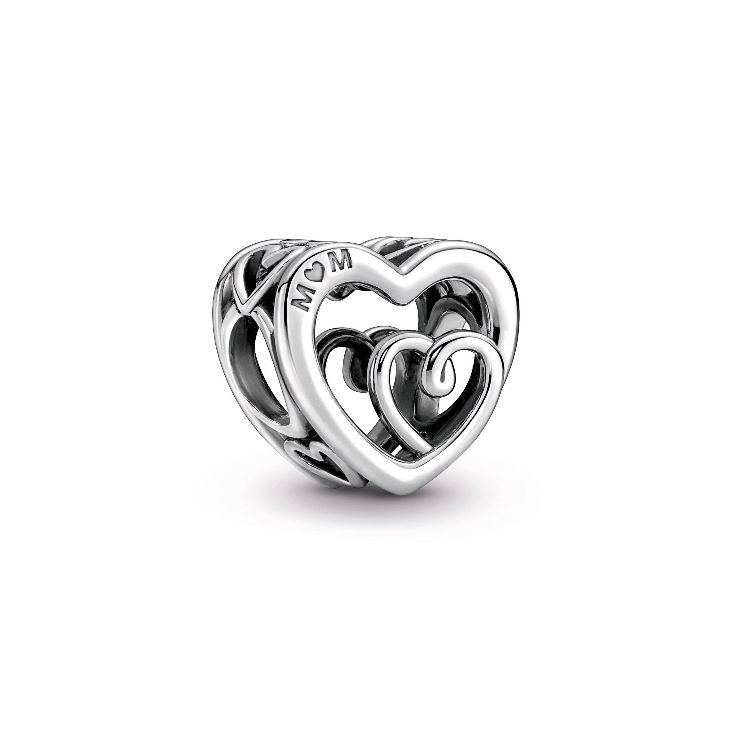 PANDORA Entwined Infinite Hearts Charm Sterling Silver Charms Bracelet Charm Jewelry Gift