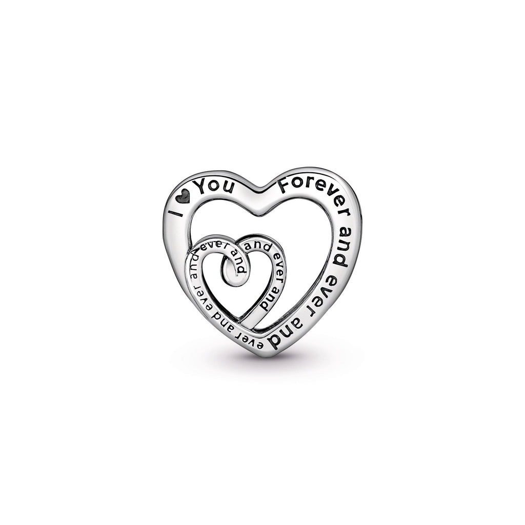 PANDORA Entwined Infinite Hearts Charm Sterling Silver Charms Bracelet Charm Jewelry Gift