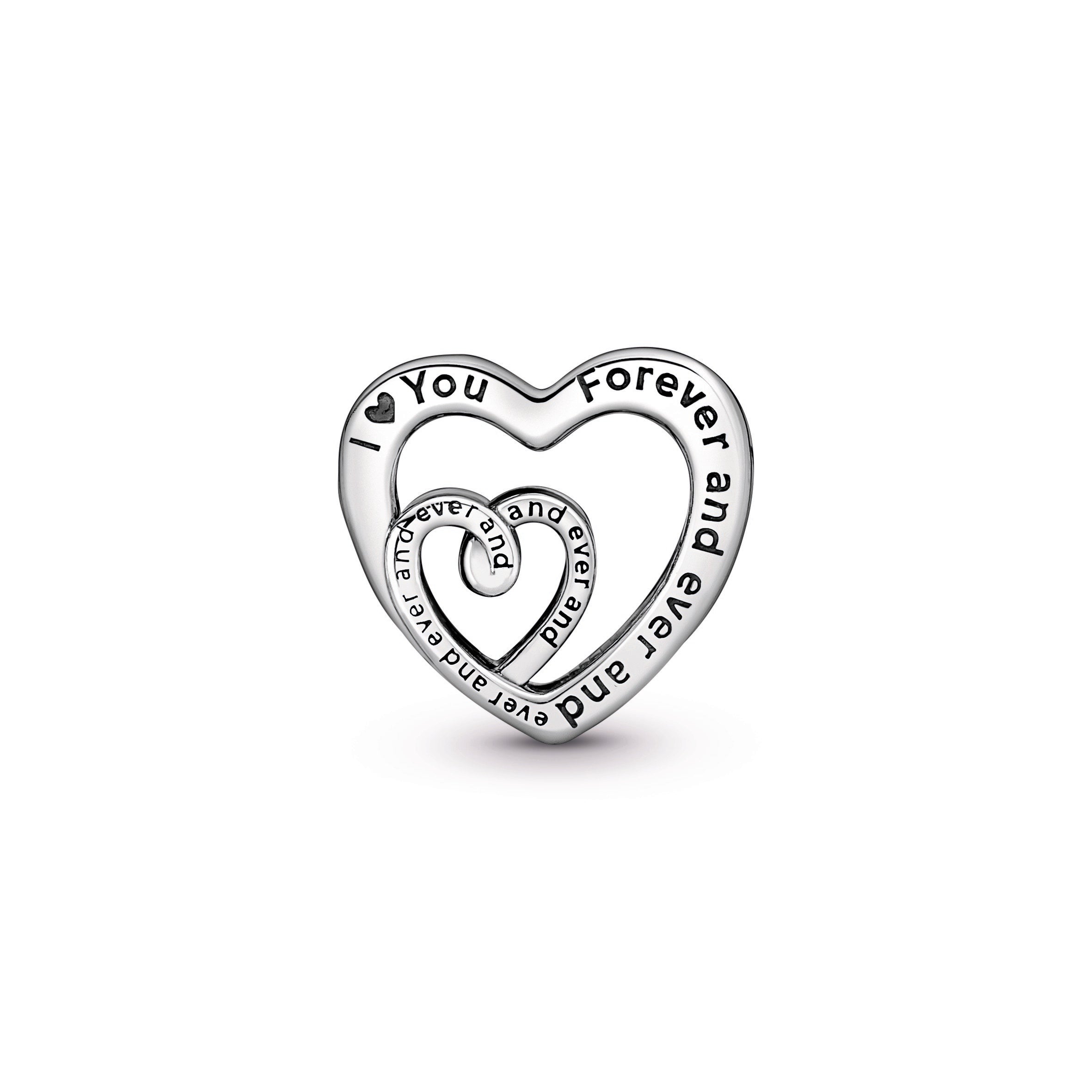 PANDORA Entwined Infinite Hearts Charm Sterling Silver Charms Bracelet Charm Jewelry Gift