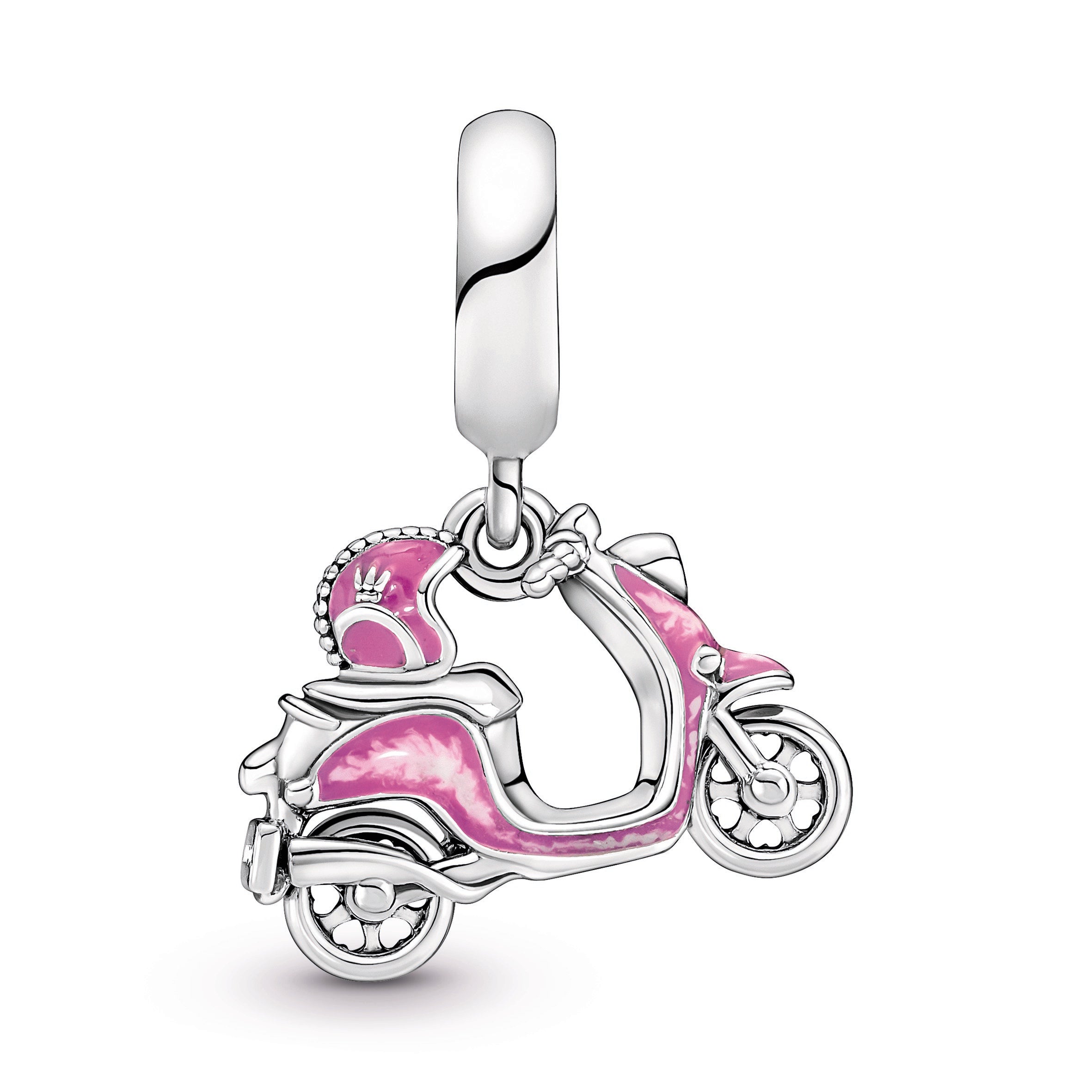 PANDORA Pink Scooter Dangle Charm Enamel Charms Bracelet Charm Jewelry Gift